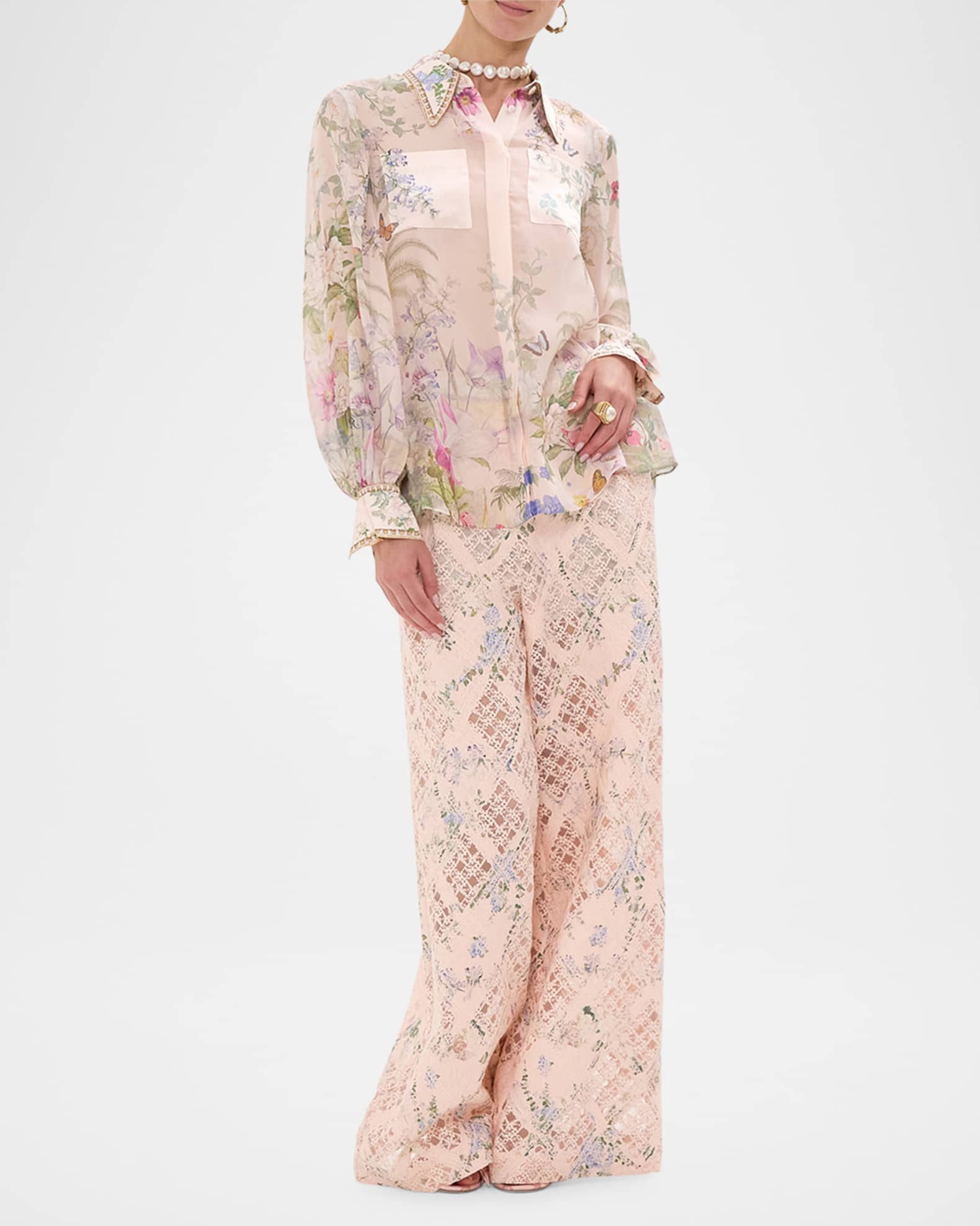 Palacio Playground Curved Collar Blouse with Pockets 1
