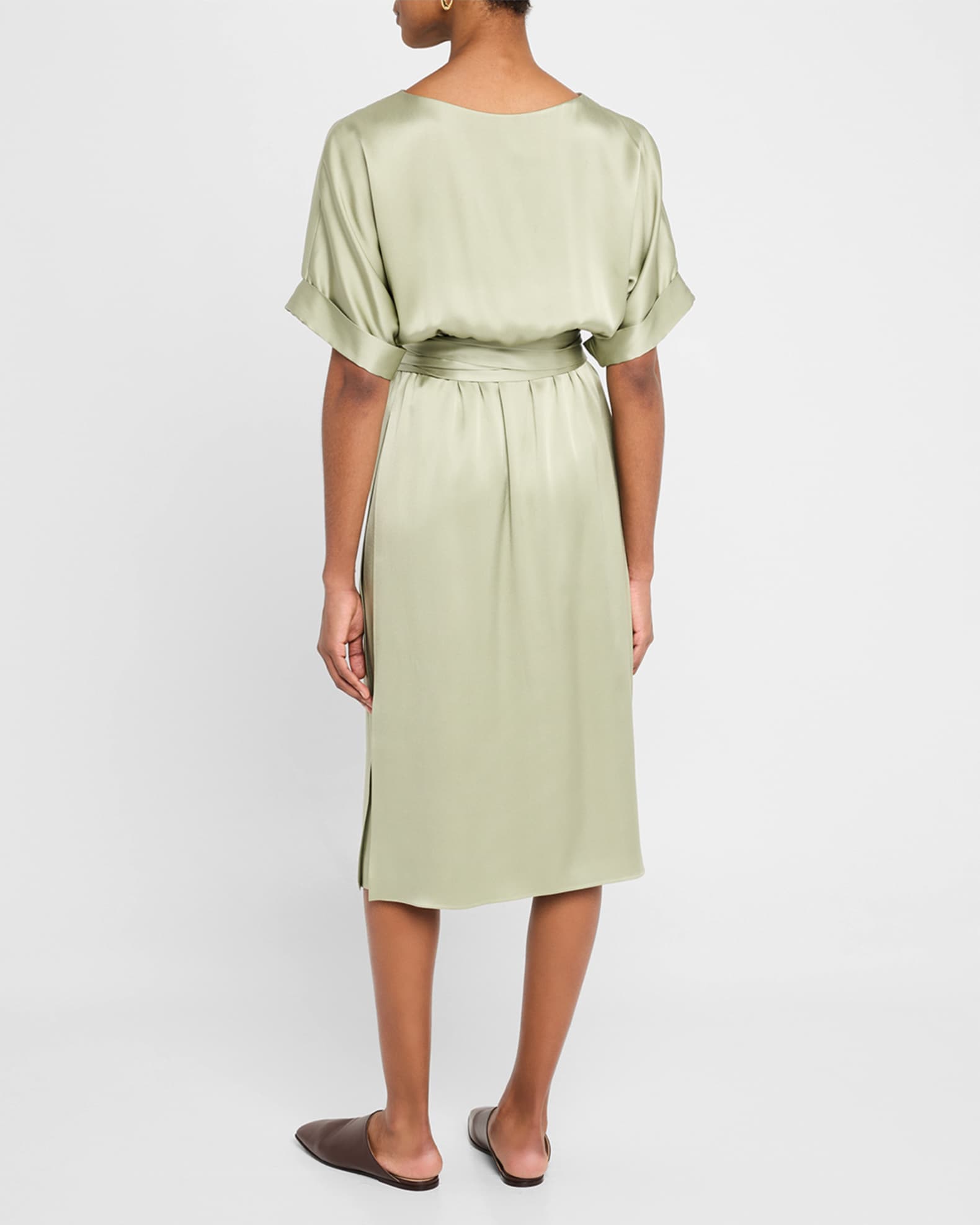 ワンピース LORO PIANA CARMEN DRESS WITH BELT Loro Piana Caren Belted Silk Midi Dress | Neiman Marcus