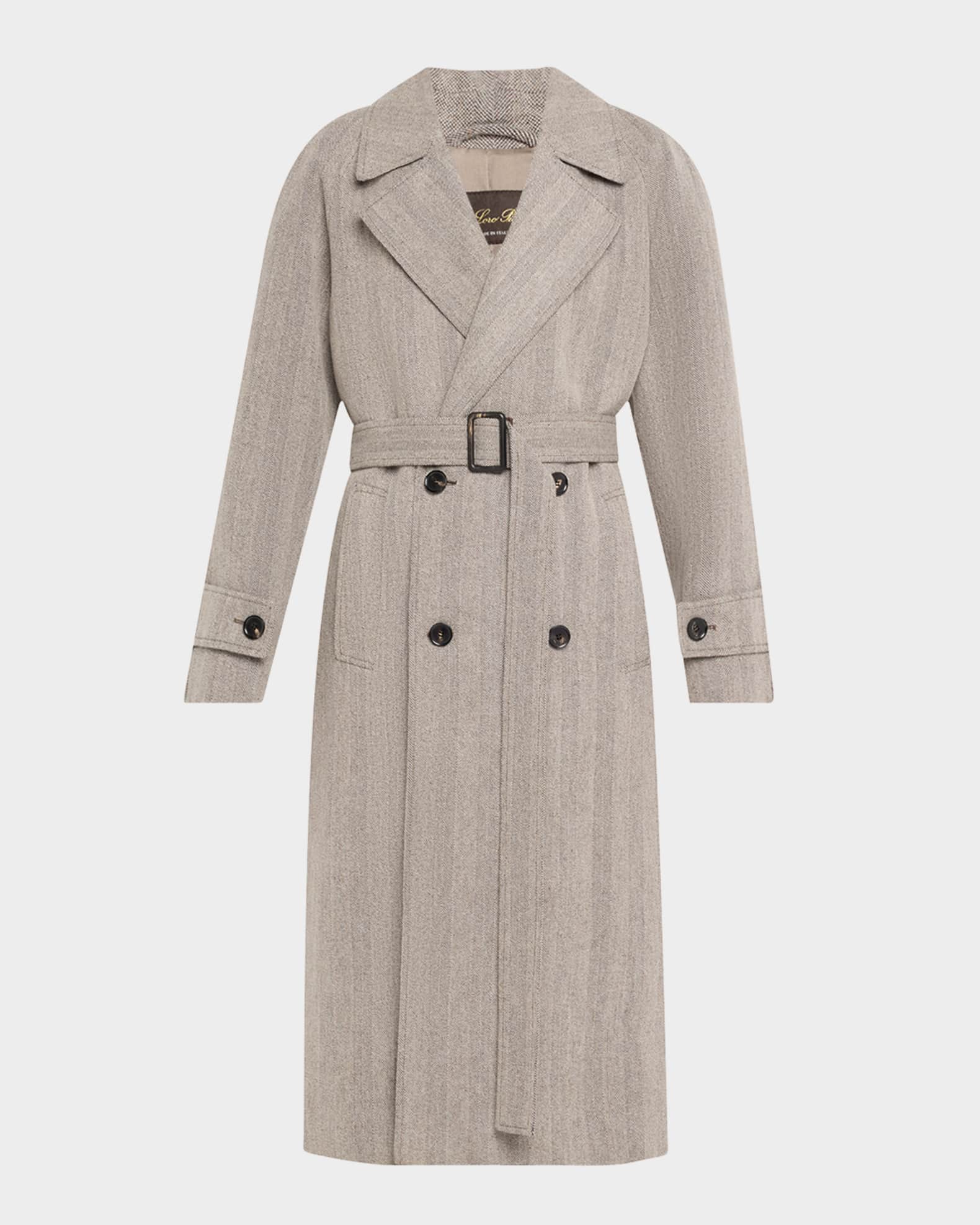 Foster Double-Breast Belted Wool Cashmere Coat 0