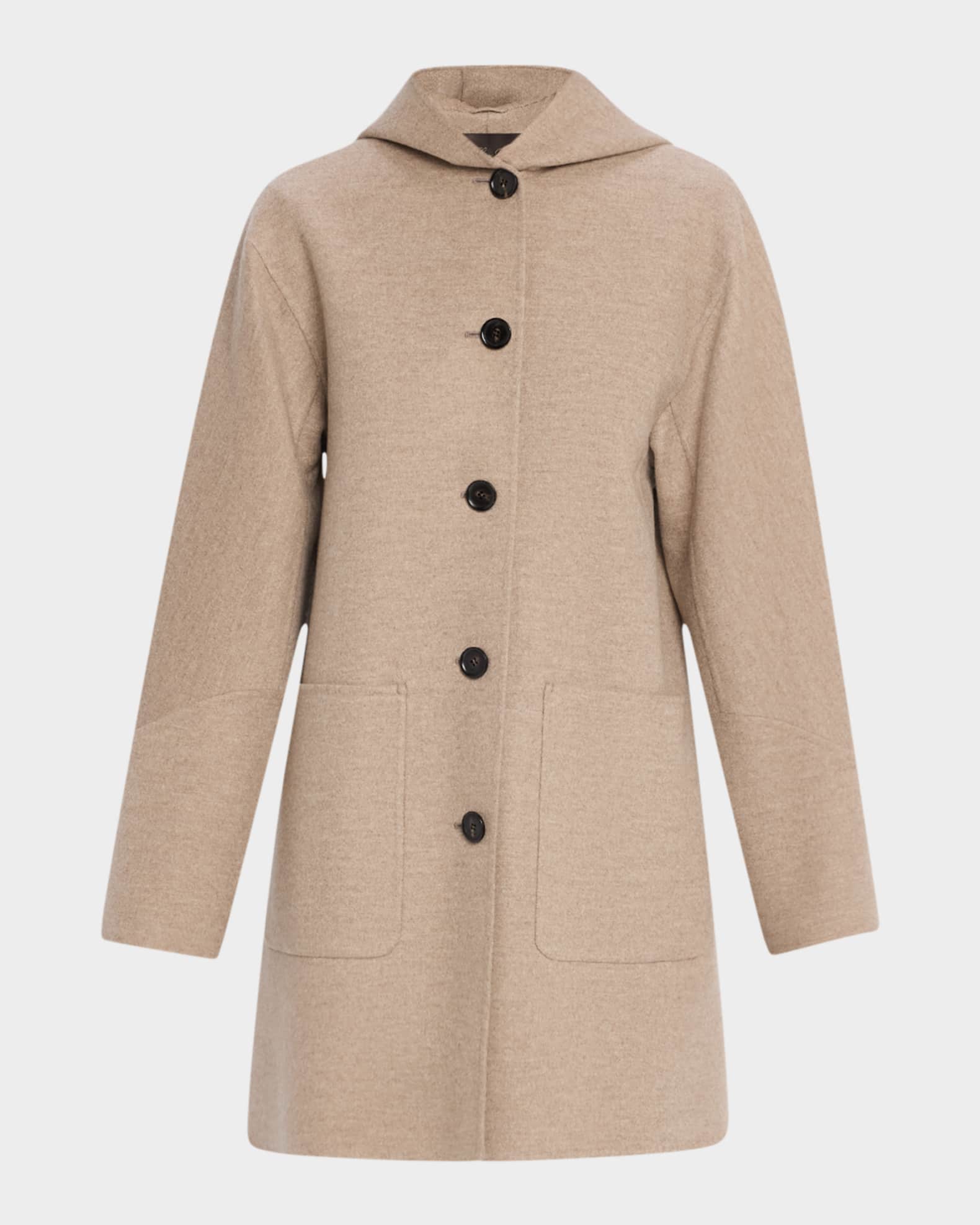 Kian Hooded Cashmere Coat 0