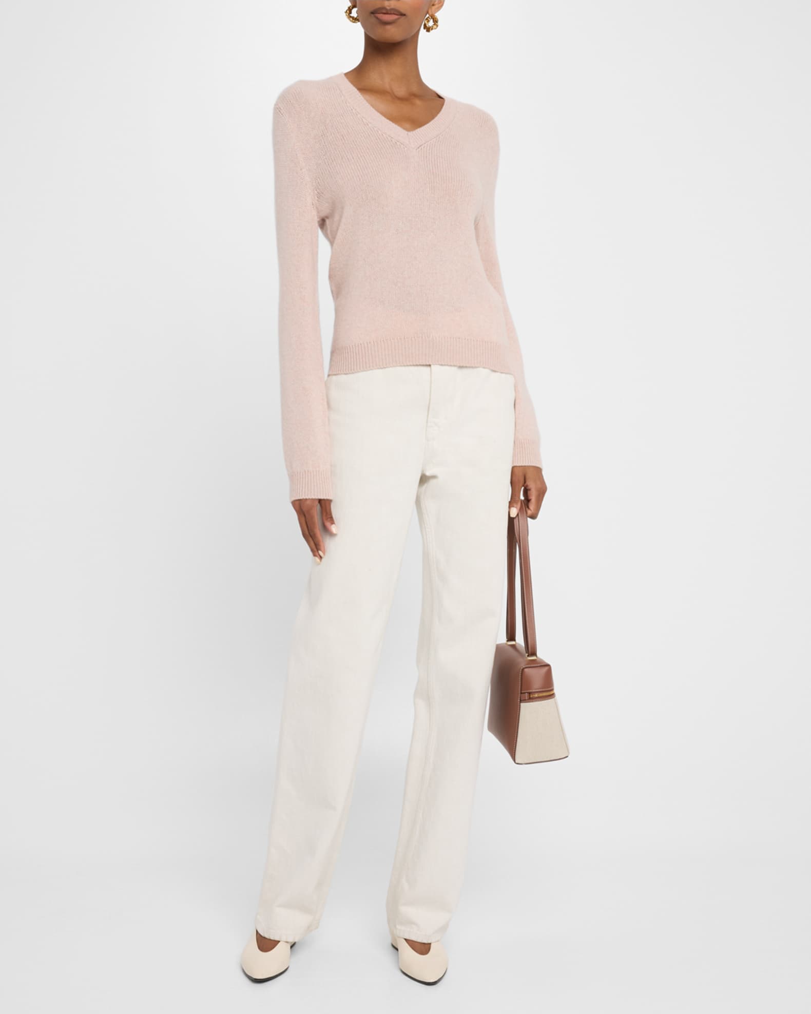 Fobello V-Neck GG 8 Baby Cashmere Sweater 1