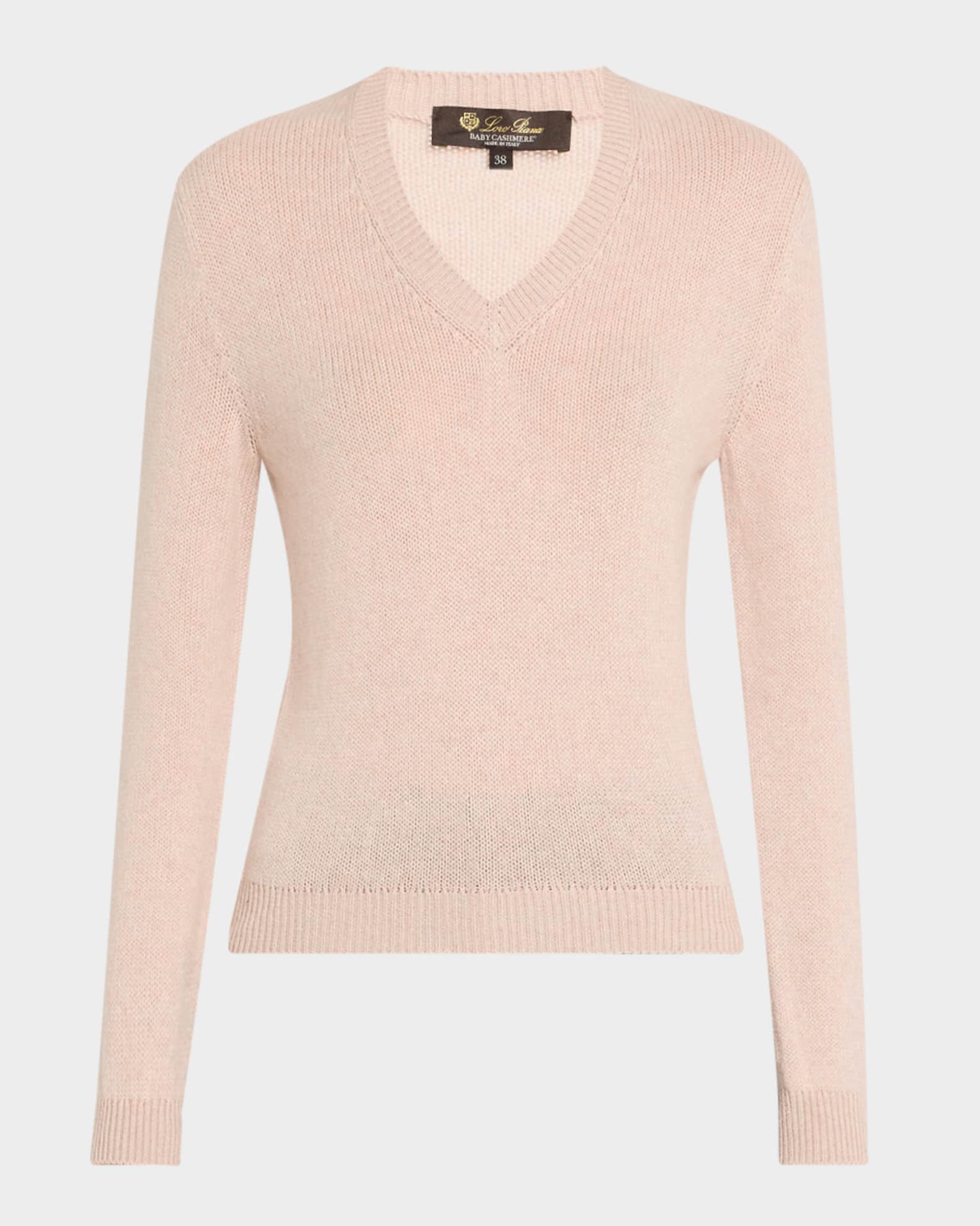 Fobello V-Neck GG 8 Baby Cashmere Sweater 0