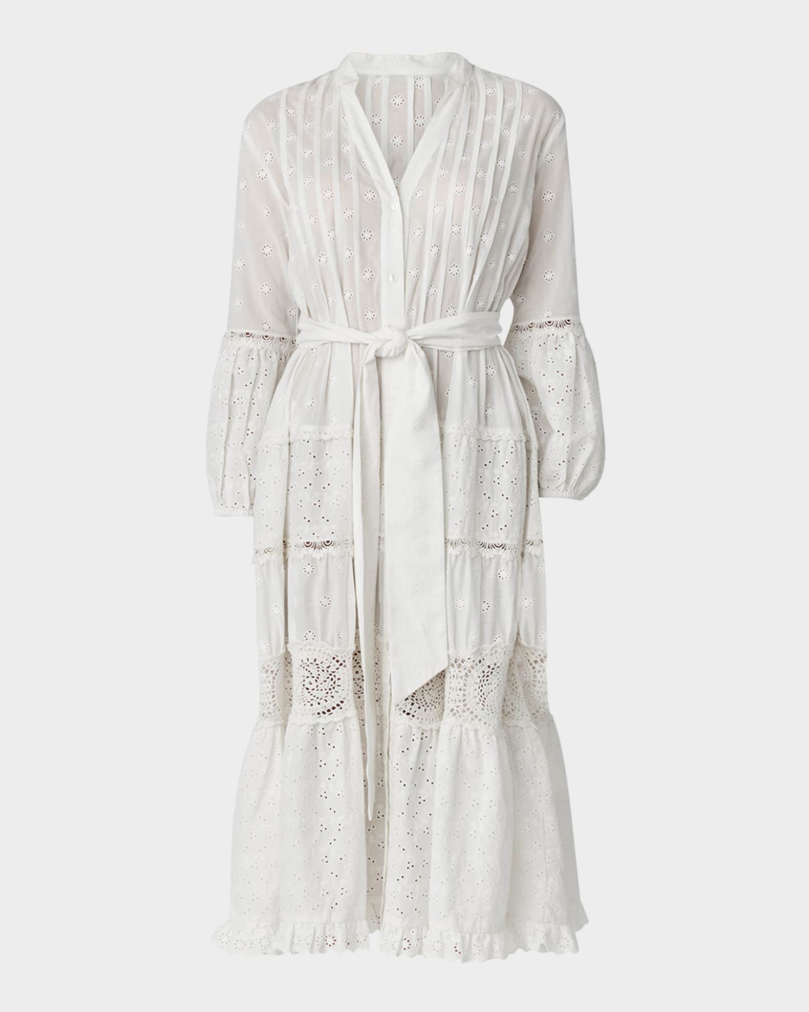 Milos Embroidered Midi Dress 0