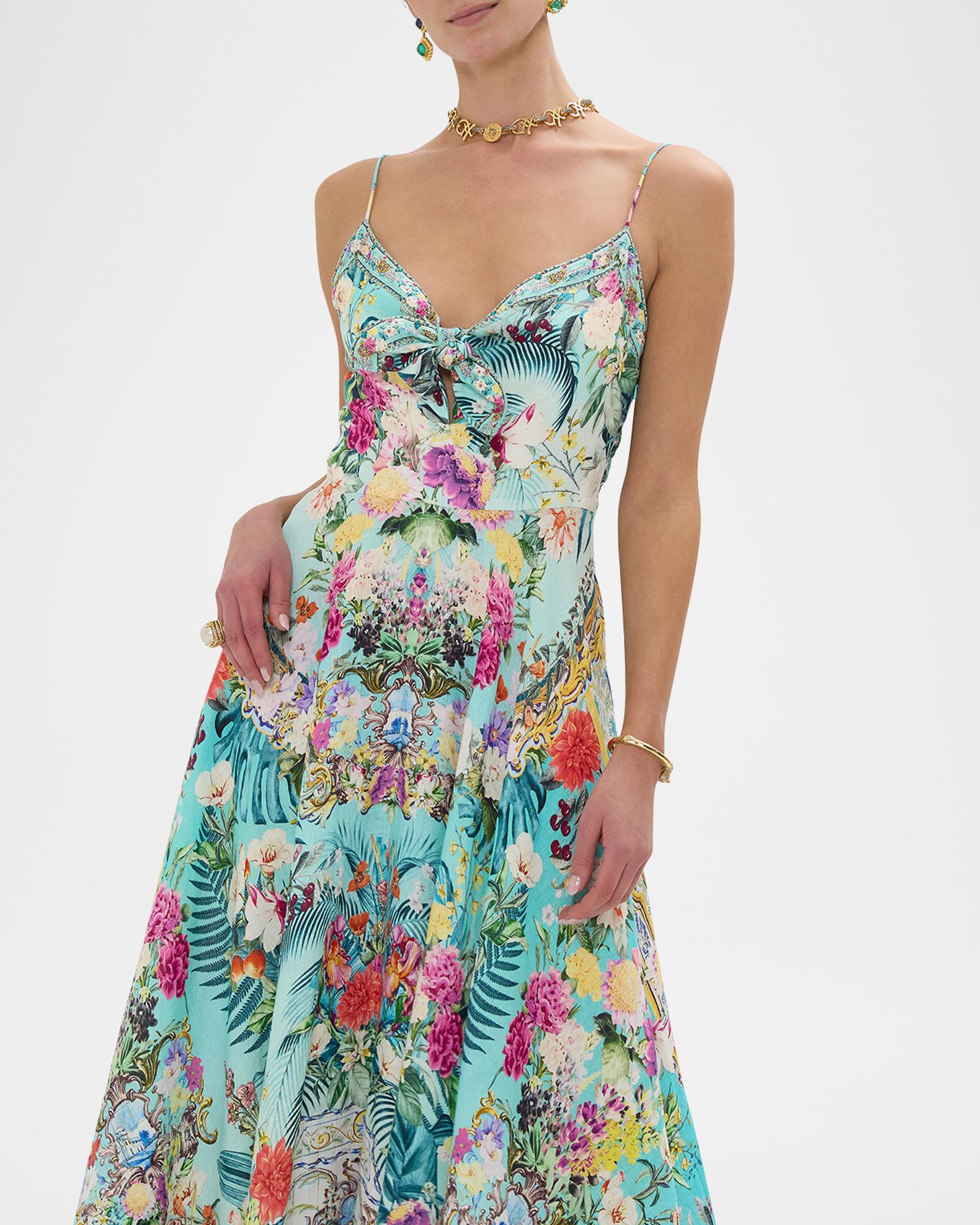 LONG SLEEVE TIERED SHORT DRESS GARDENS OF QUELUZ