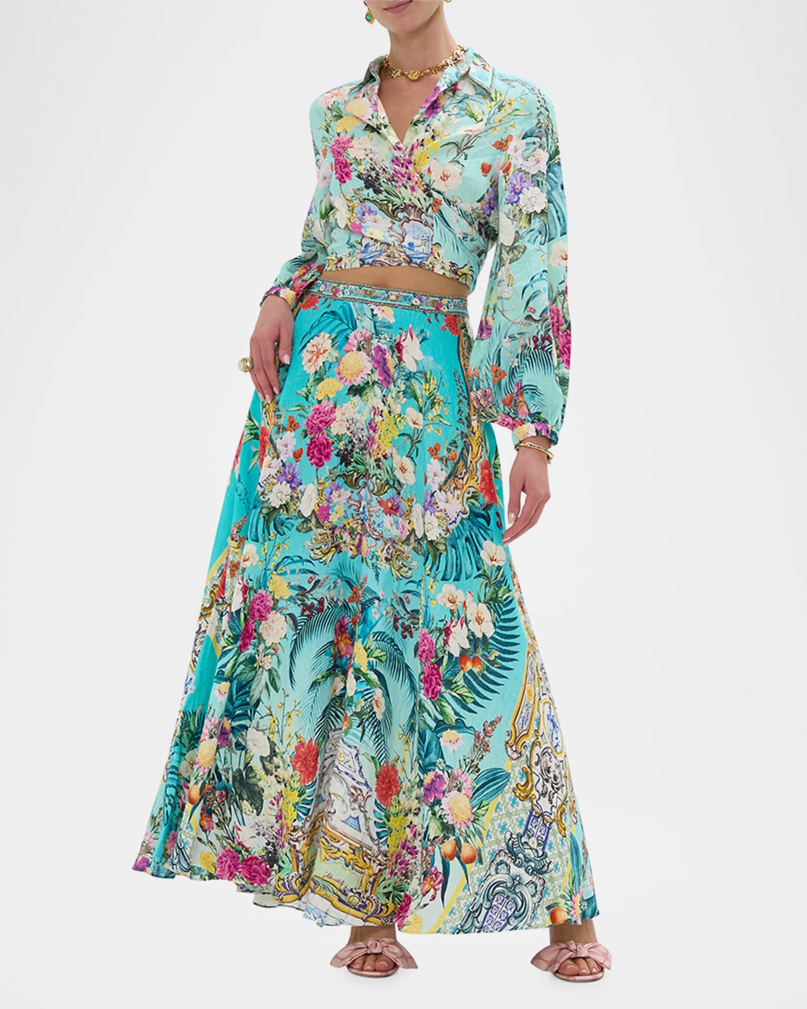 Gardens of Queluz Maxi Circle Skirt 1