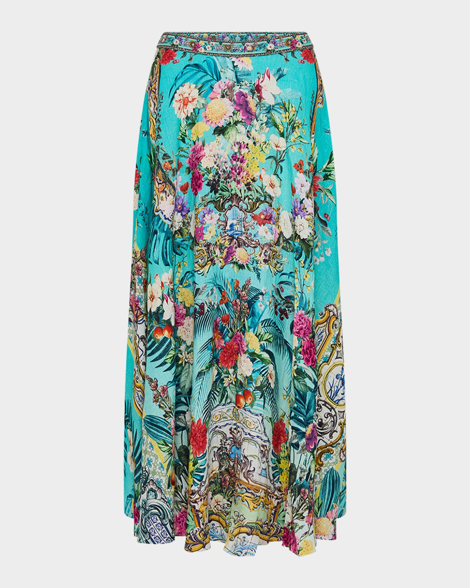 Gardens of Queluz Maxi Circle Skirt 0