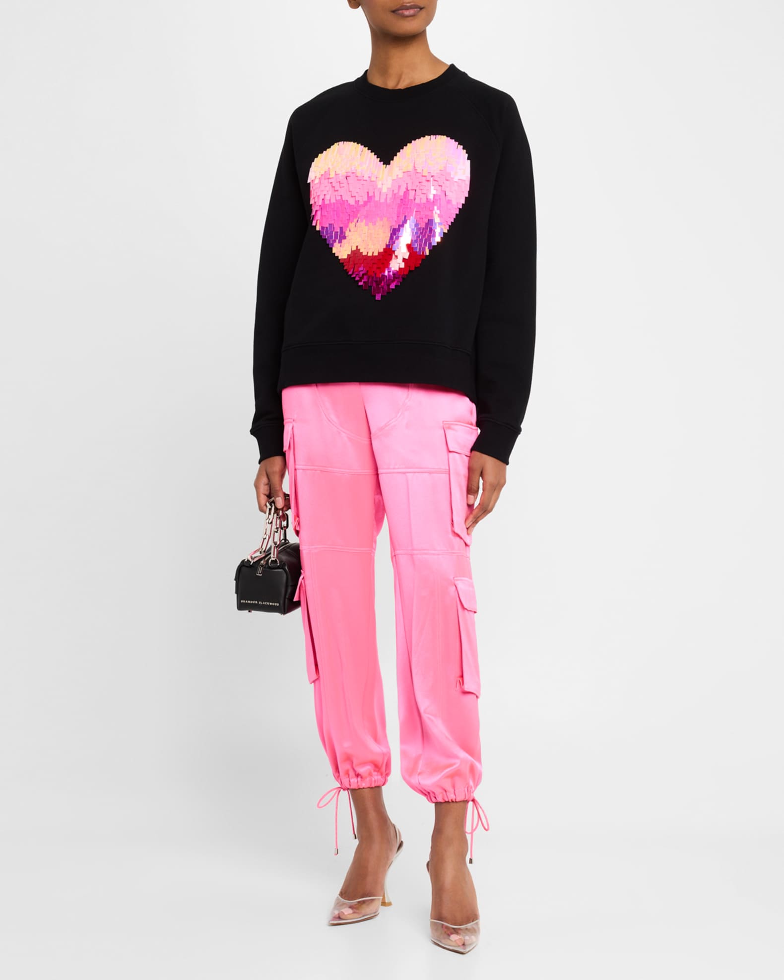 Heater Sequined Heart Sweatshirt 1