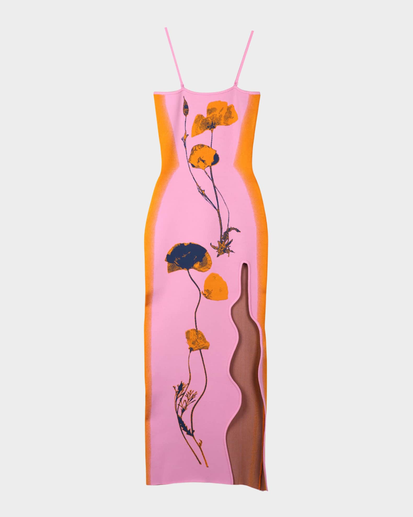 Iris Flower-Print Maxi Tank Dress 0