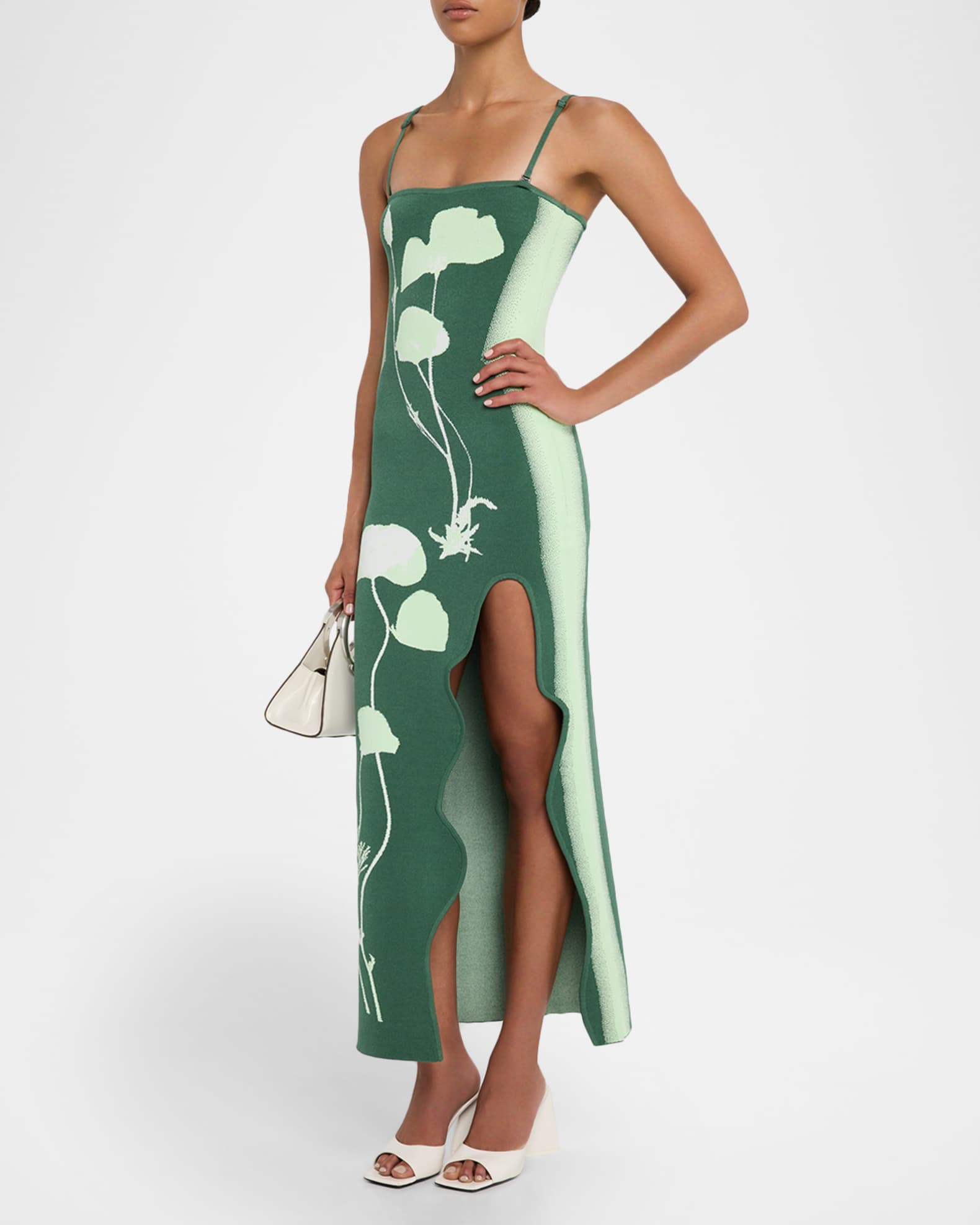 Iris Flower-Print Maxi Tank Dress 1