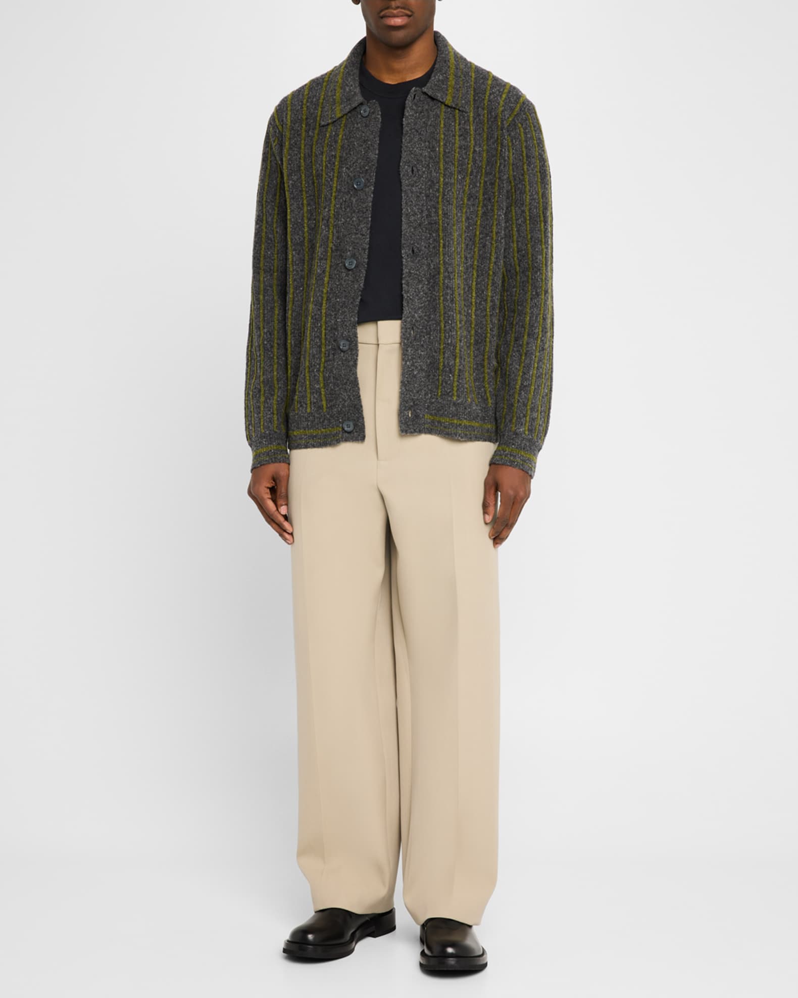 Men's Darren Boucle Polo Cardigan 1