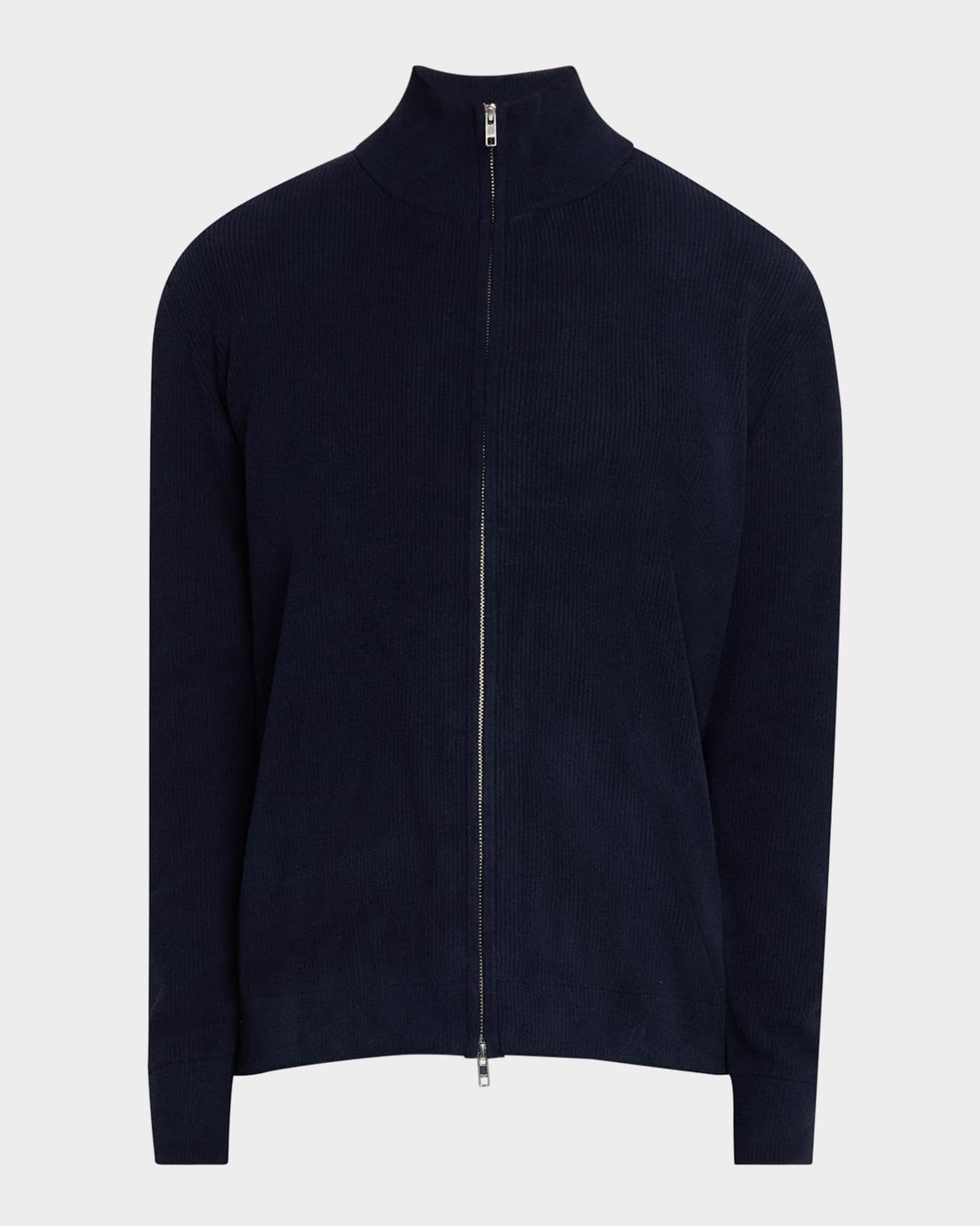 Men's Danny Ribbed Full-Zip Sweater 0