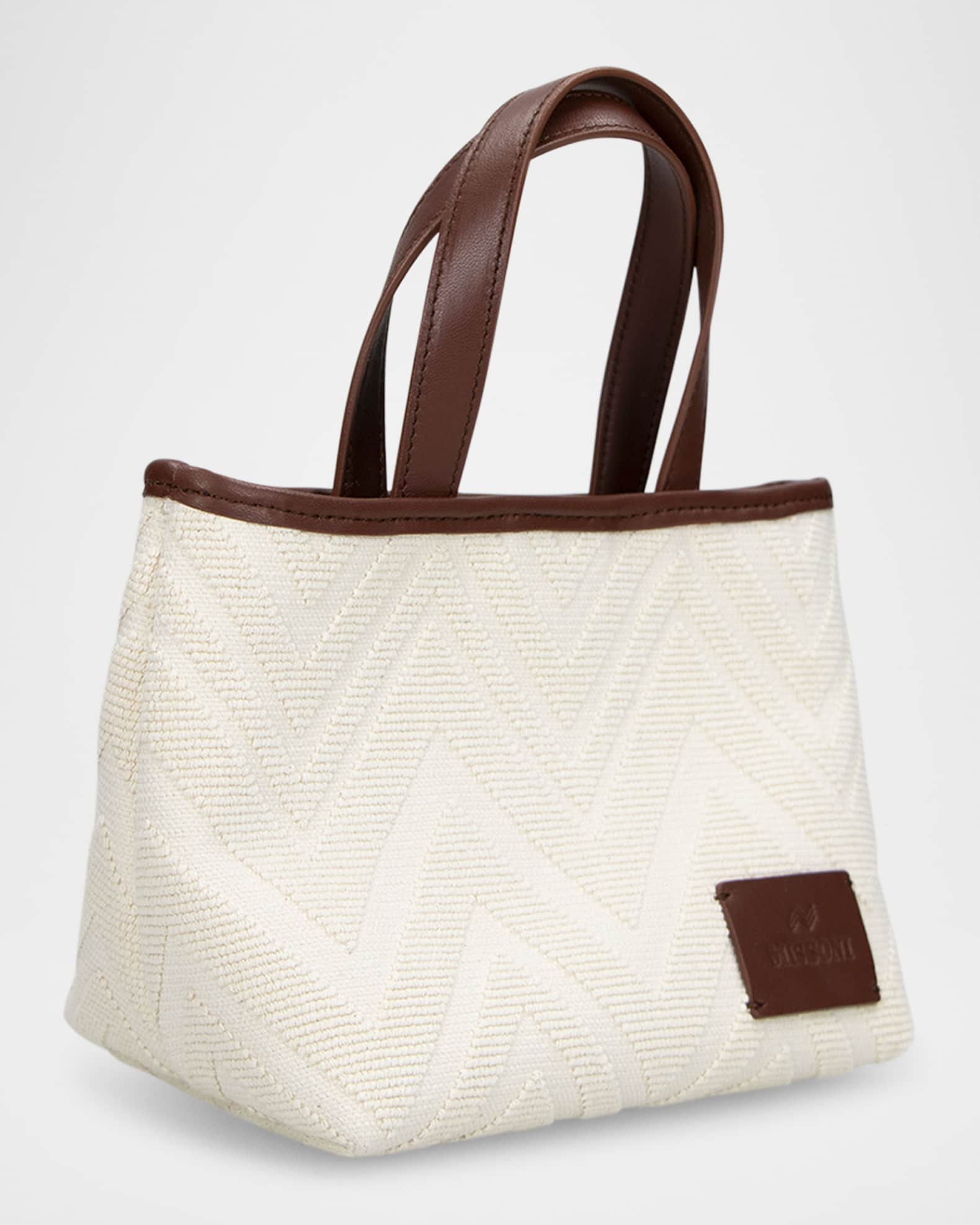 Small Chevron Cotton Tote Bag