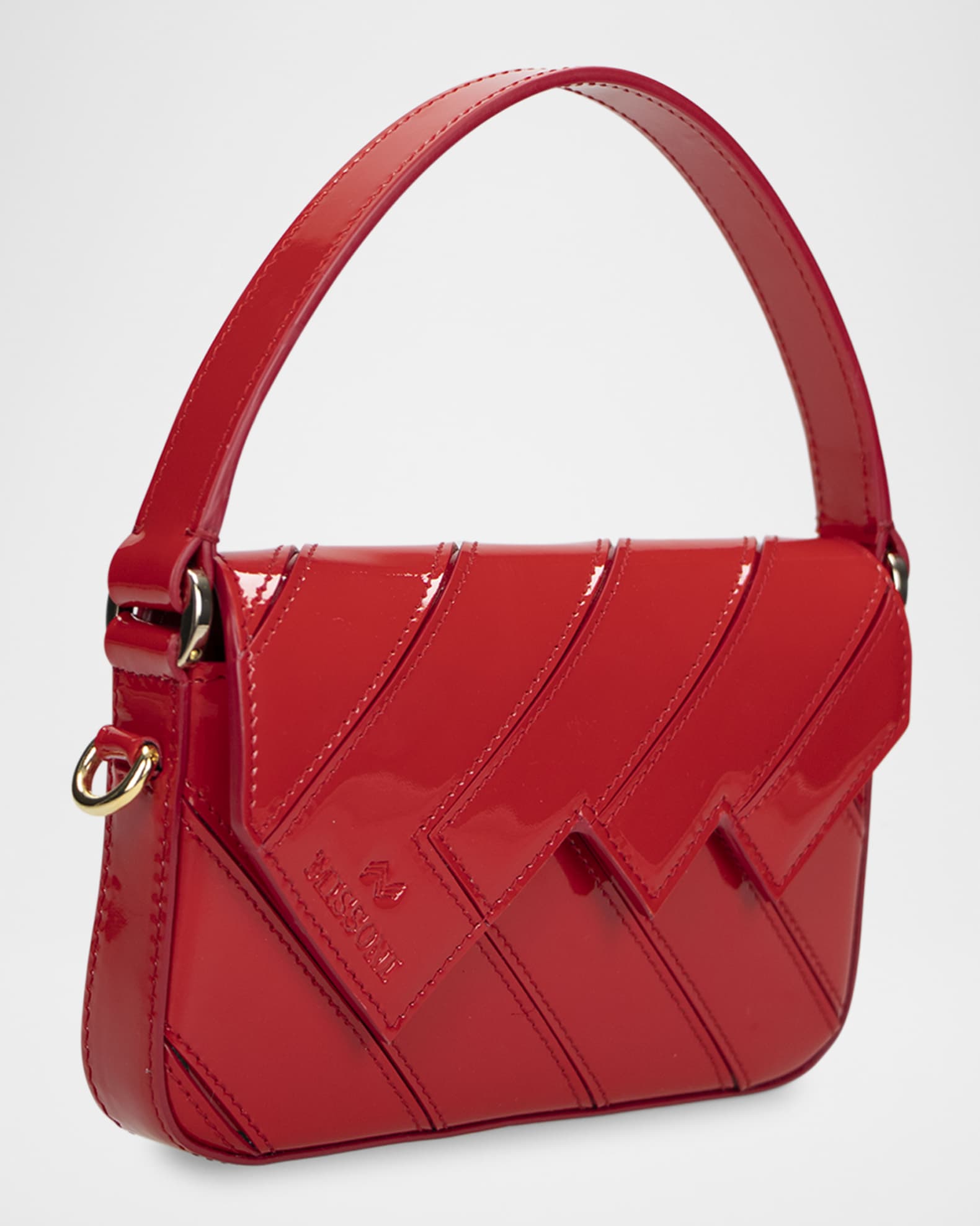 Small Wave Patent Leather Shoulder Bag 1