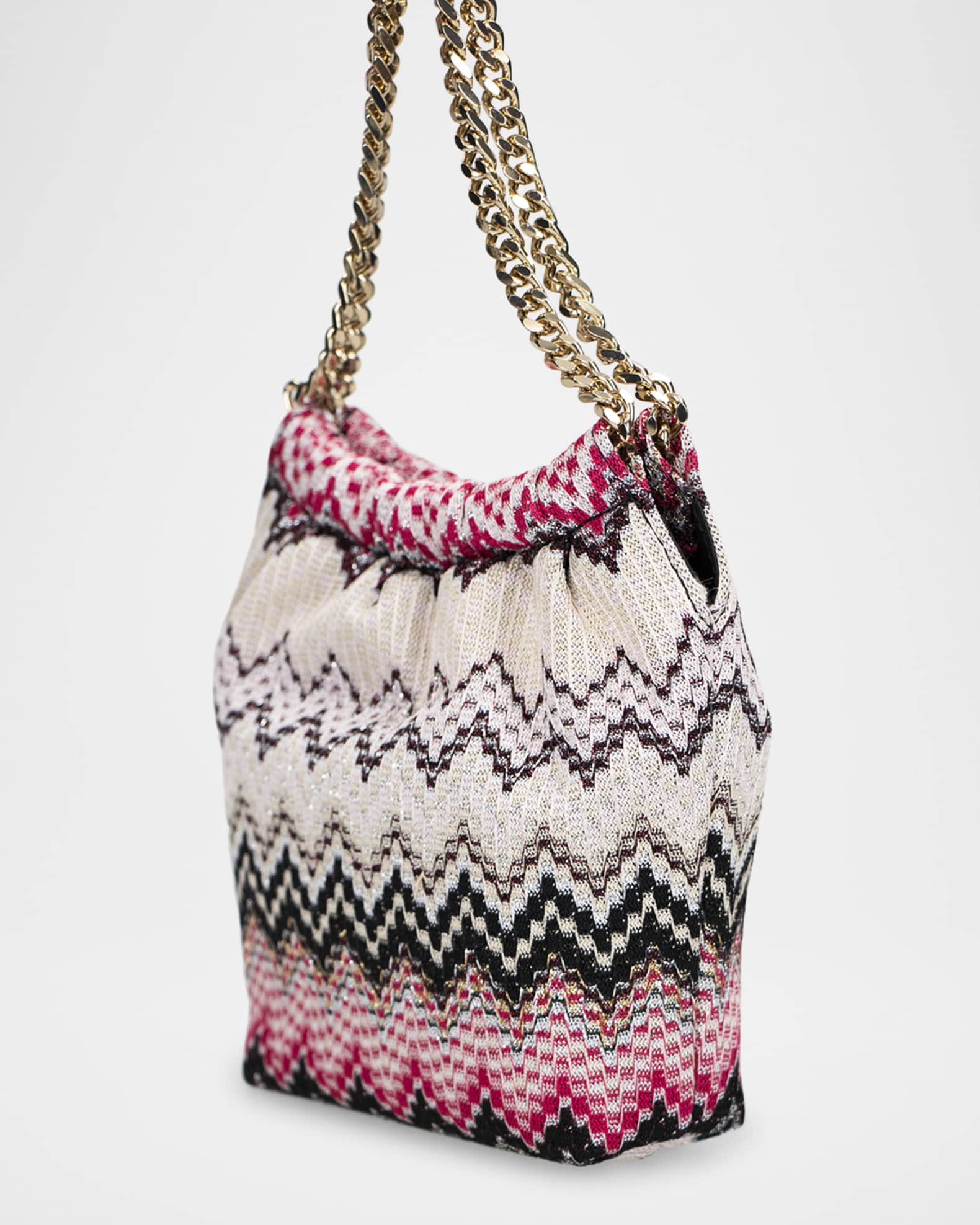 Chevron Chain Pouch Shoulder Bag 1