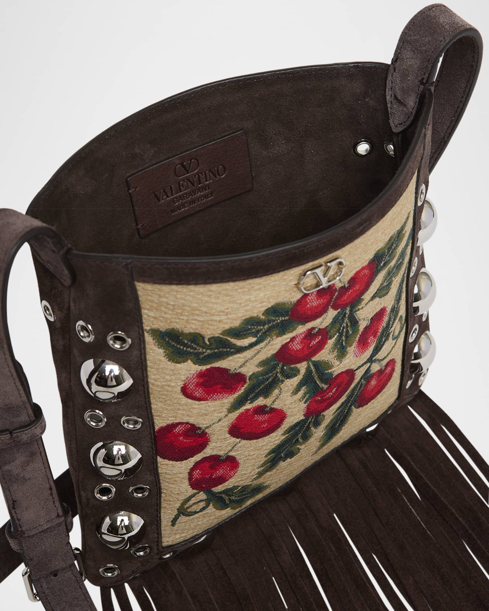 Valentino Garavani Nellcote Small Fringe Jacquard Cherries