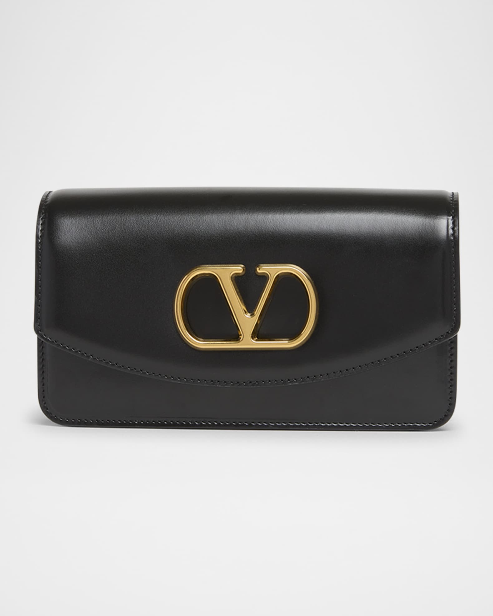 Vain Small VLOGO Leather Clutch Bag 0