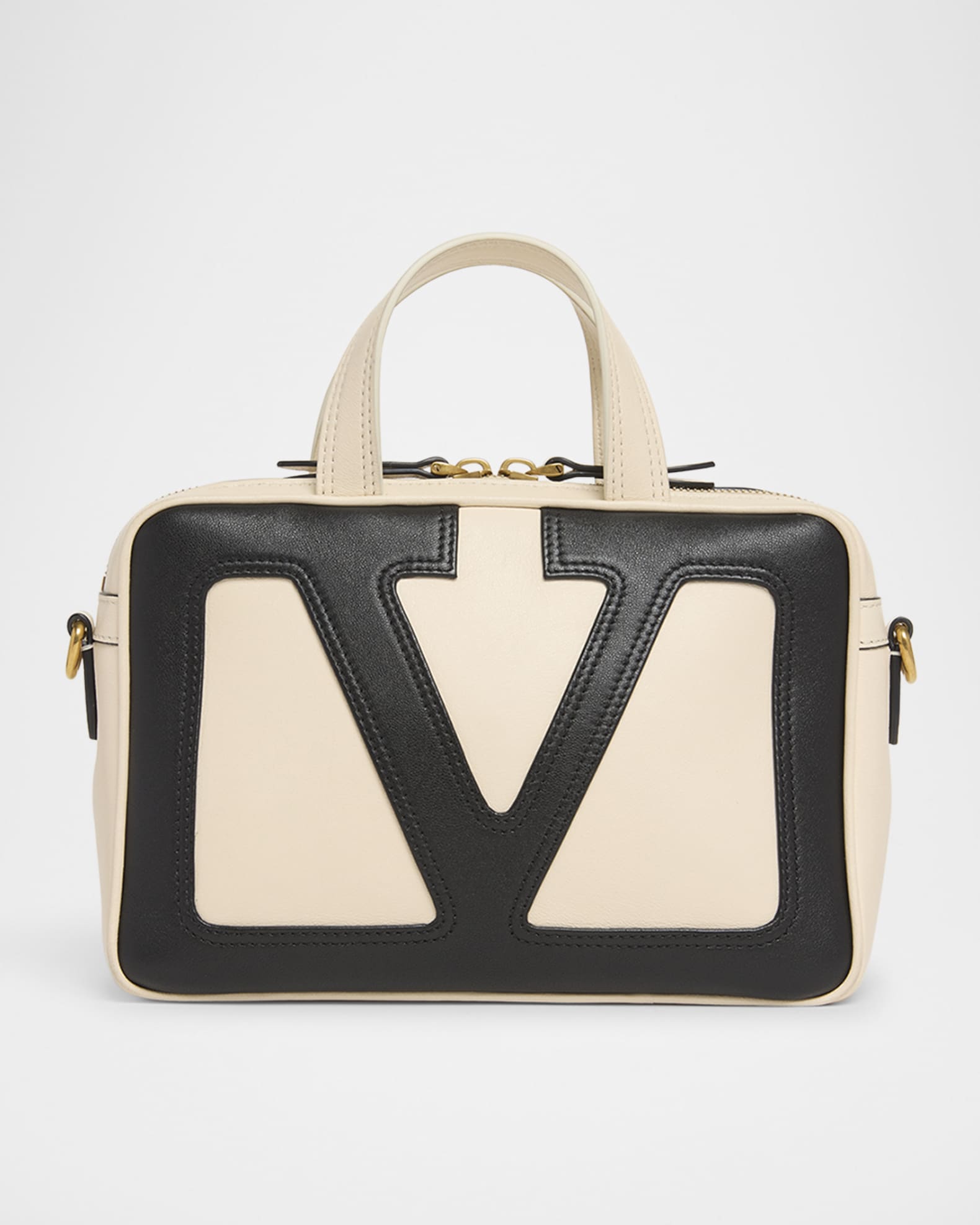 Viva Superstar Small VLOGO Leather Duffle Top-Handle Bag 0