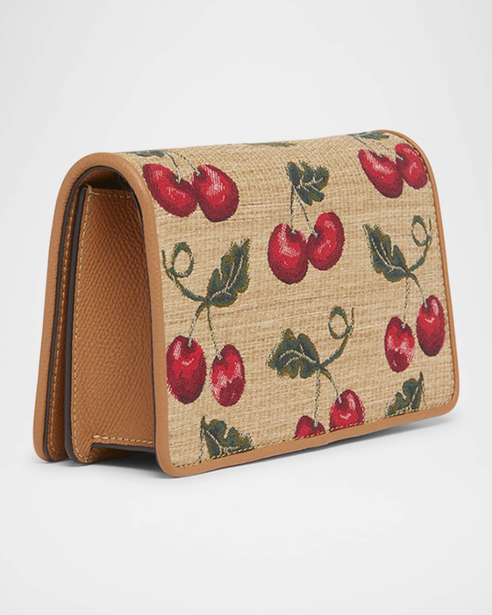 Valentino Garavani VLOGO Signature Mini Cherries Jacquard Shoulder