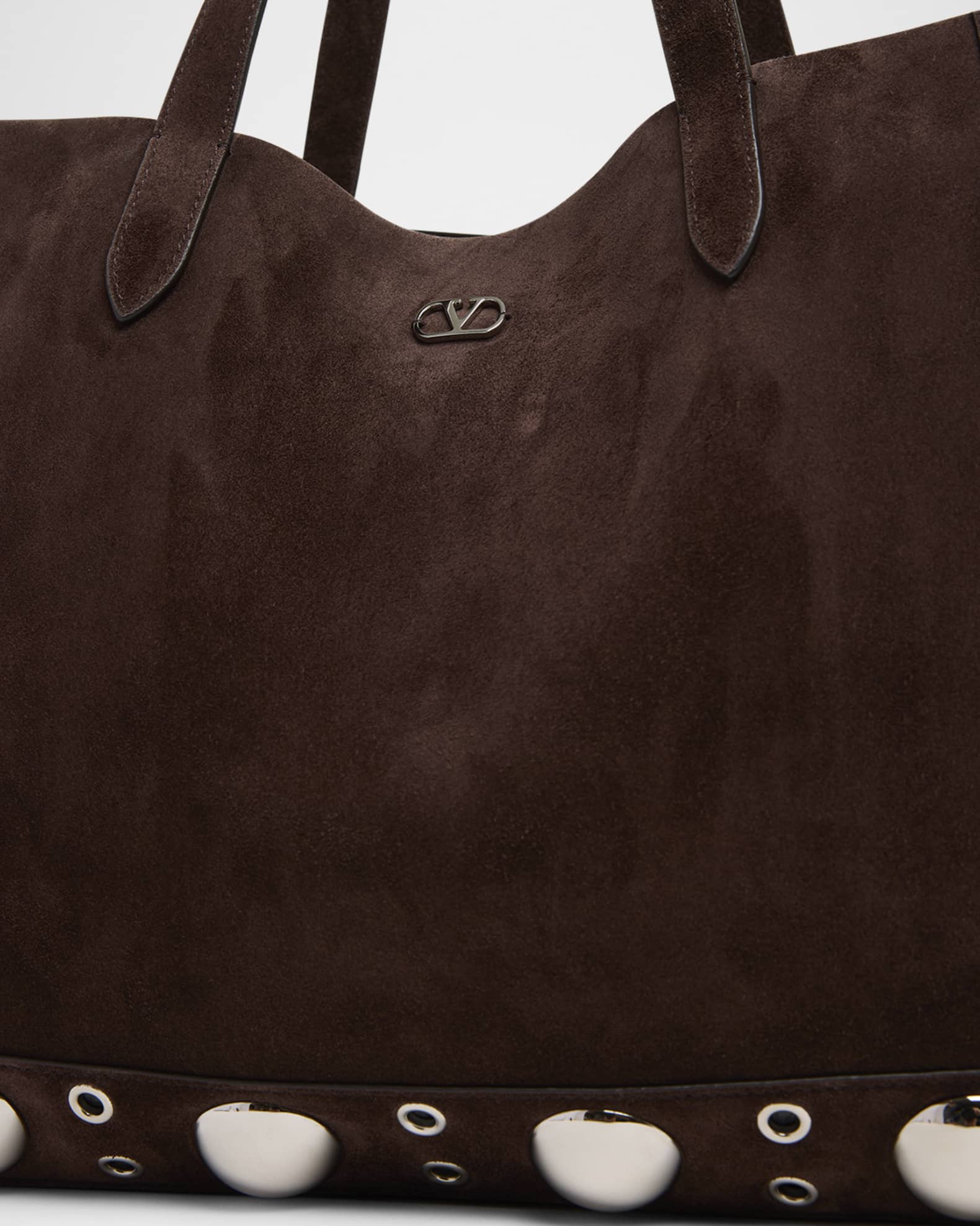 Valentino Garavani Nellcote Studded Suede Tote Bag | Neiman