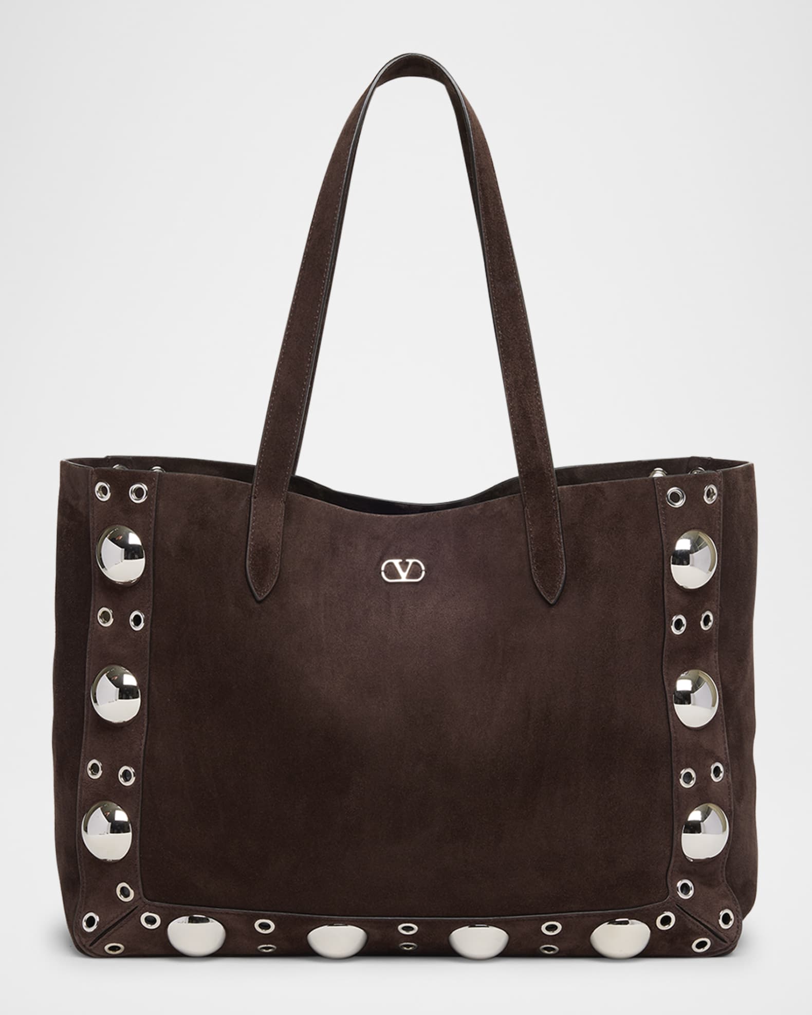 【VALENTINO】超特価セール★NELLCOTE スエード ラージ トート Valentino Garavani Nellcote Studded Suede Tote Bag | Neiman