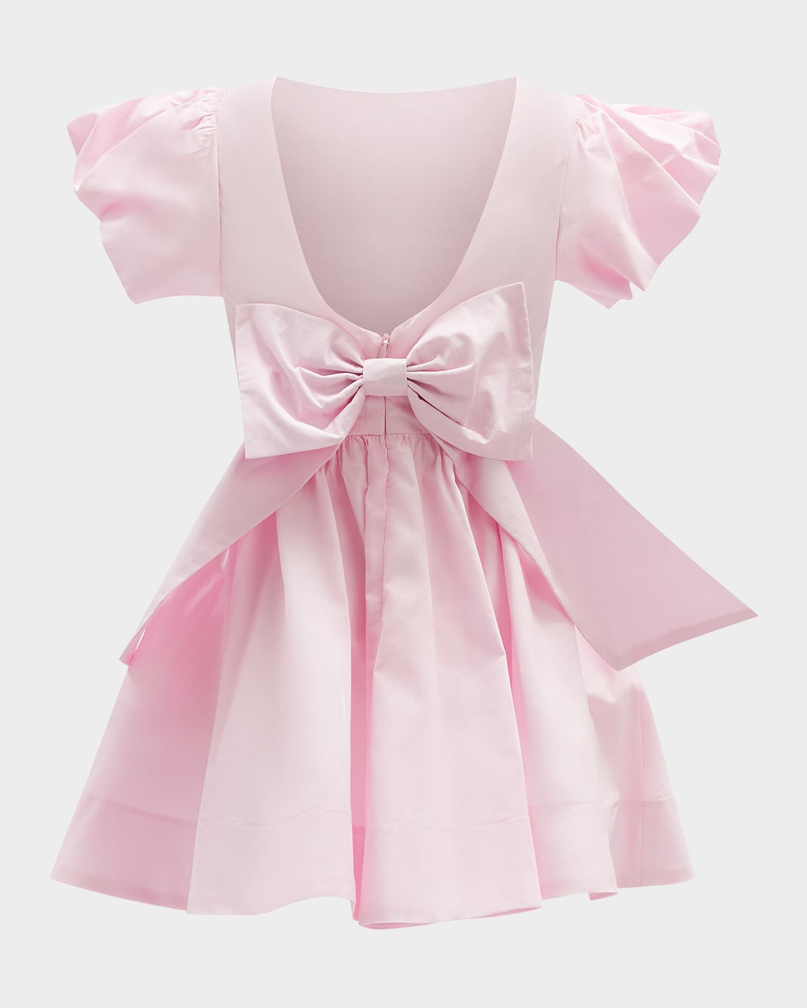 Girl's Lanai Bow-Back Poplin Dress, Size 4-14 1