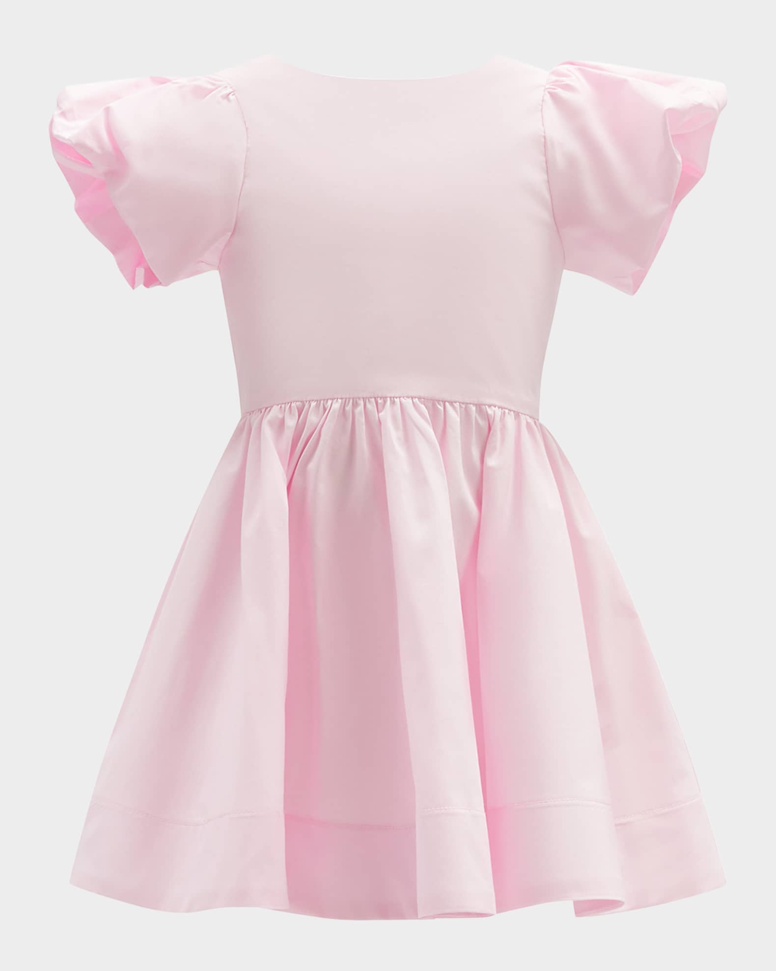 Girl's Lanai Bow-Back Poplin Dress, Size 4-14 0