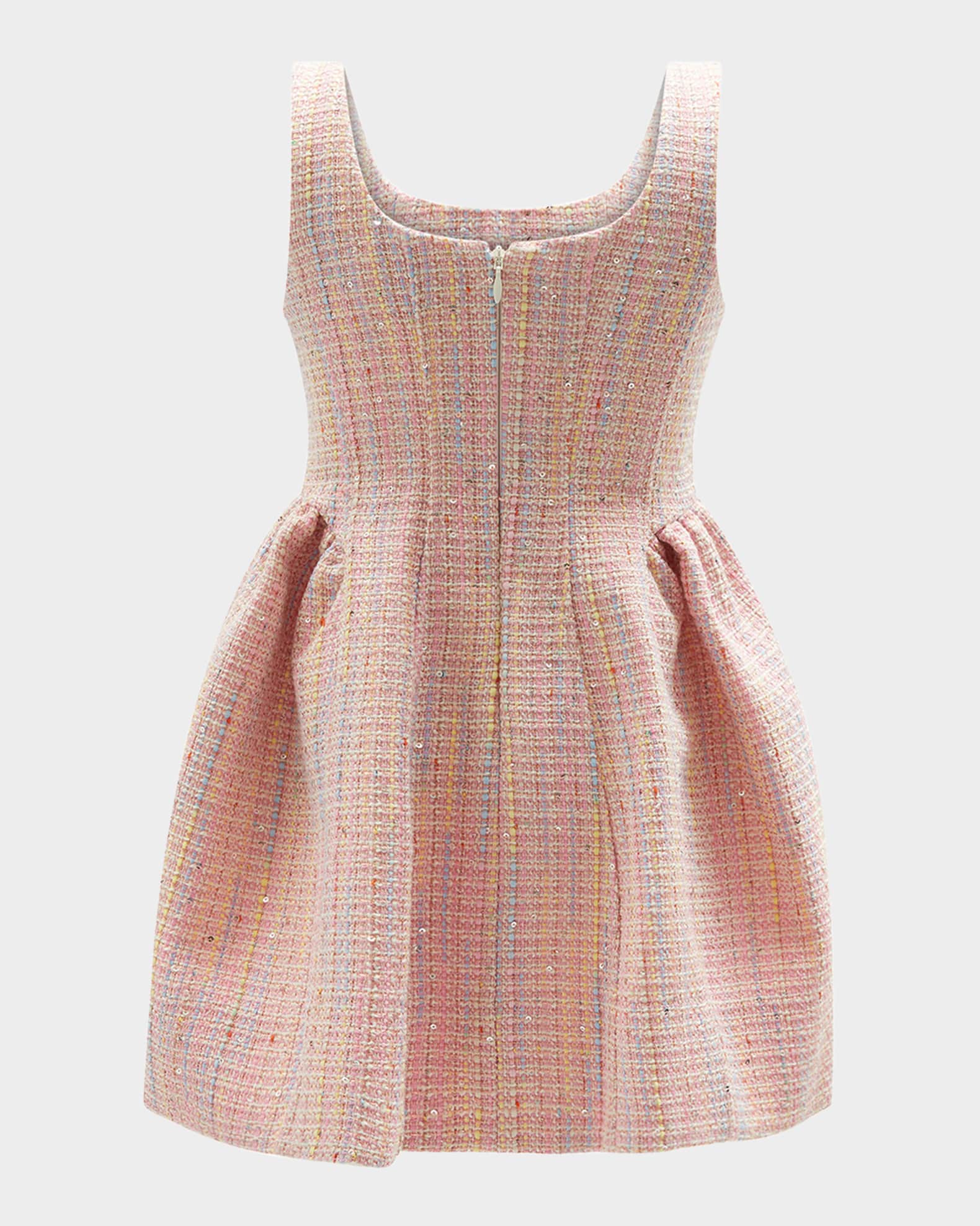 Girl's Jade Tweed Pleated Dress, Size 7-14 1
