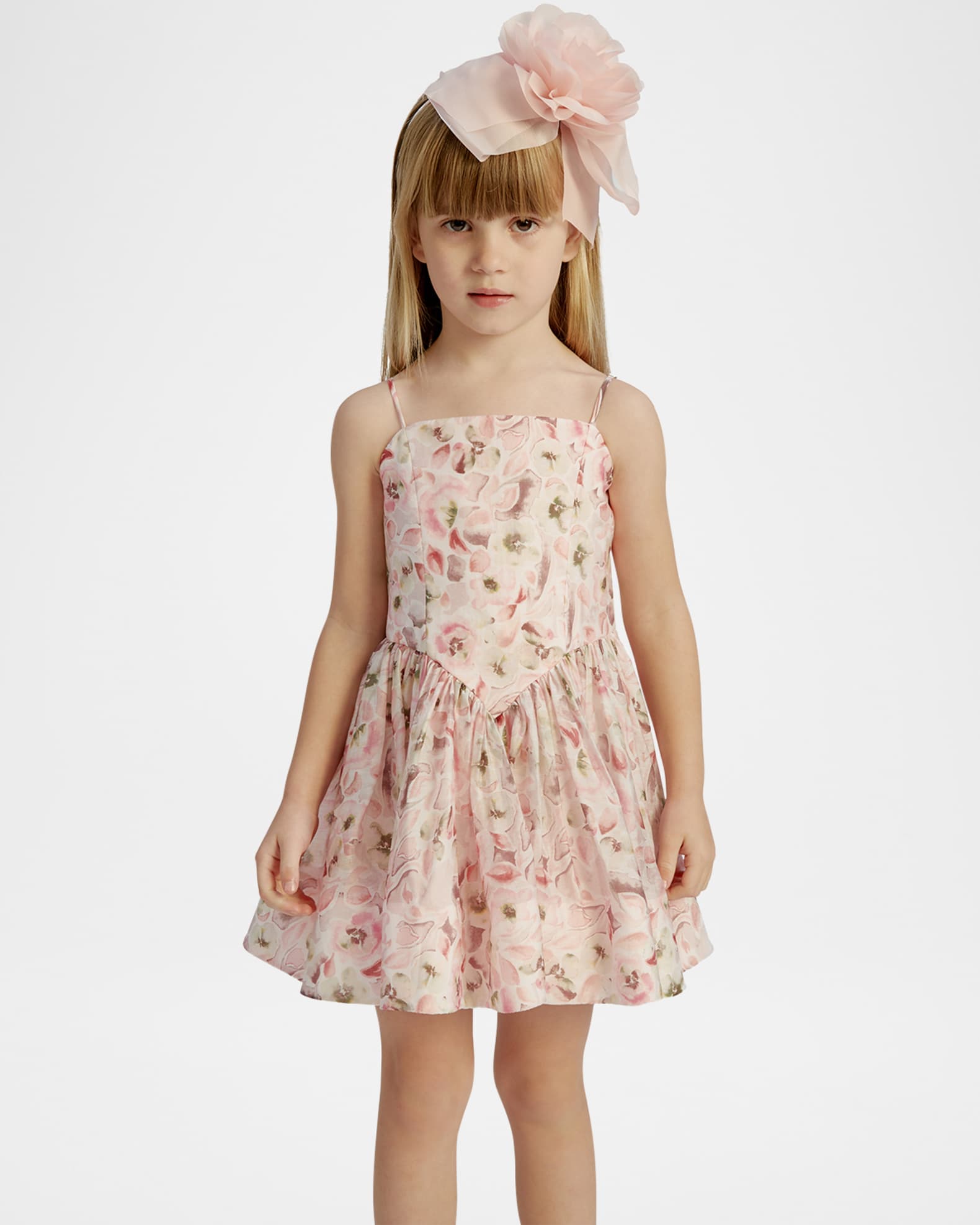 Girl's Marabella Floral-Print Dress, Size 7-14 1