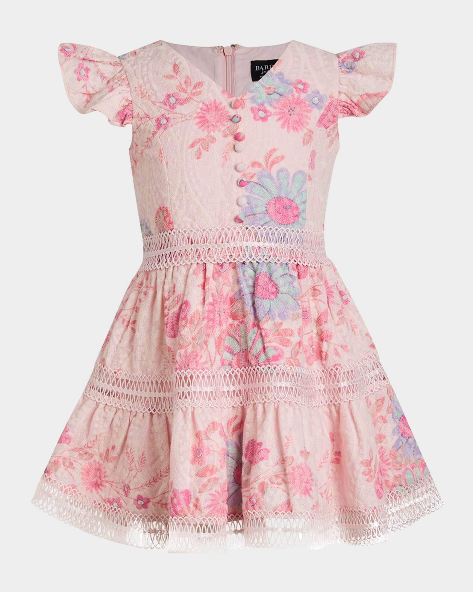 Girl's Zietta Floral-Print Dress, Size 4-14 0