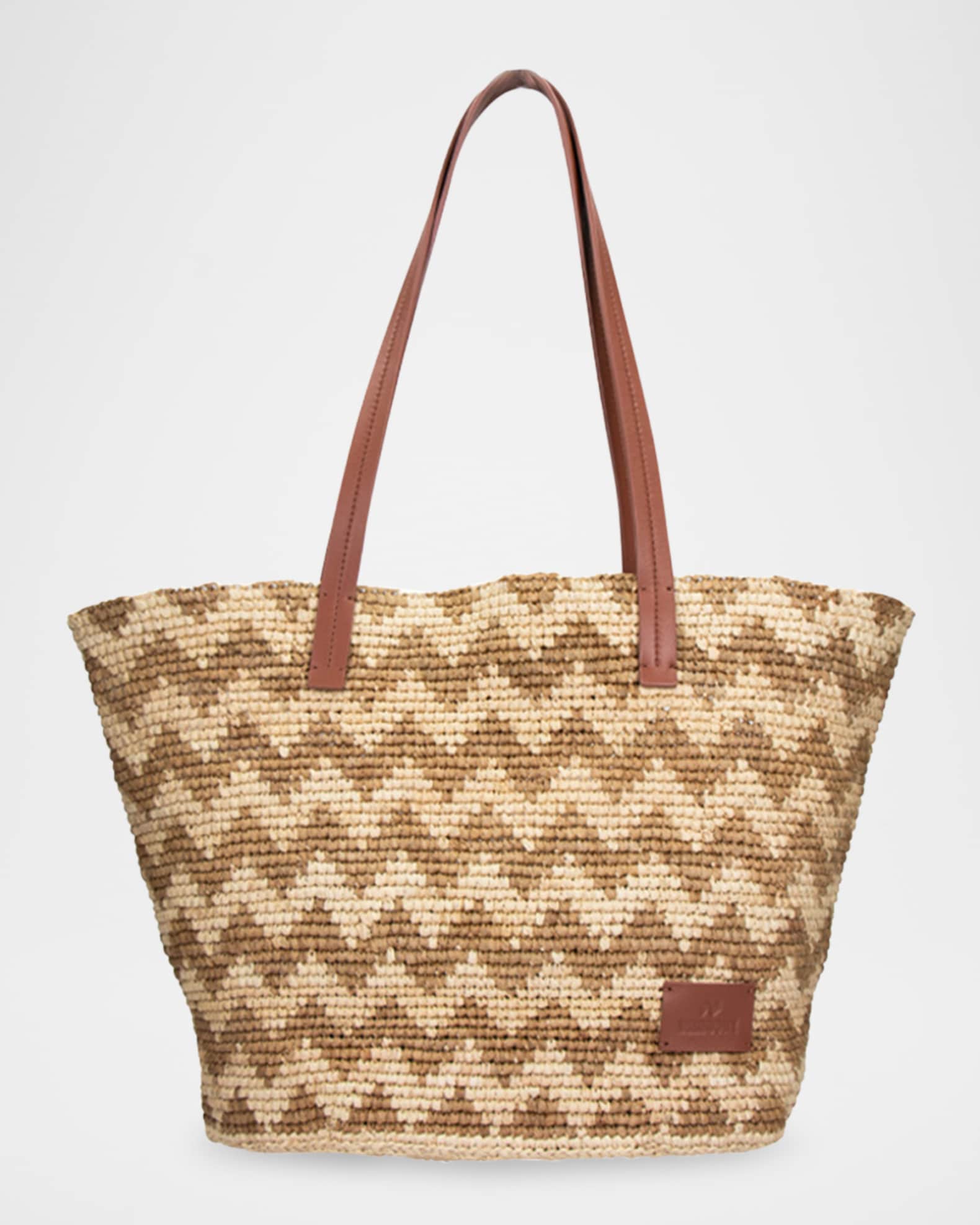Missoni Chevron Raffia Tote Bag Neiman Marcus