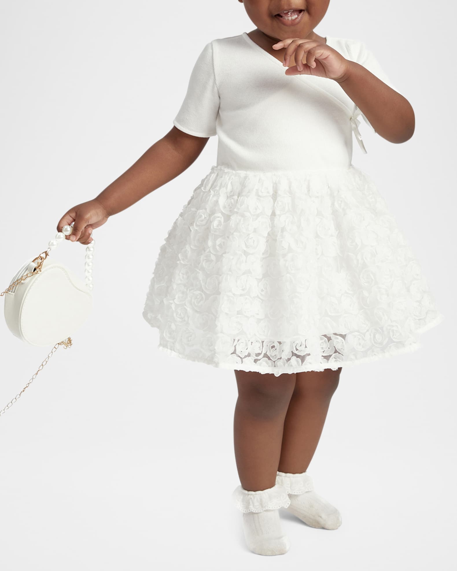 Girl's Andi Rosette A-Line Dress, Size 6M-3 1