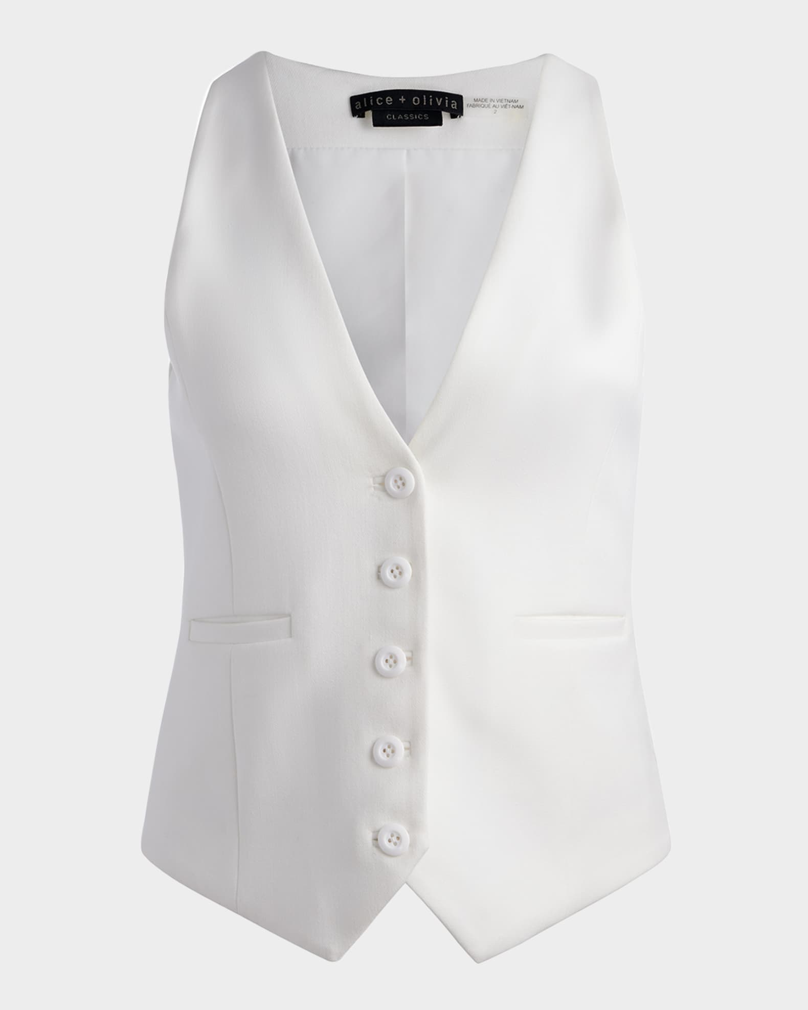 Mazie Deep V-Neck Slim Vest 0