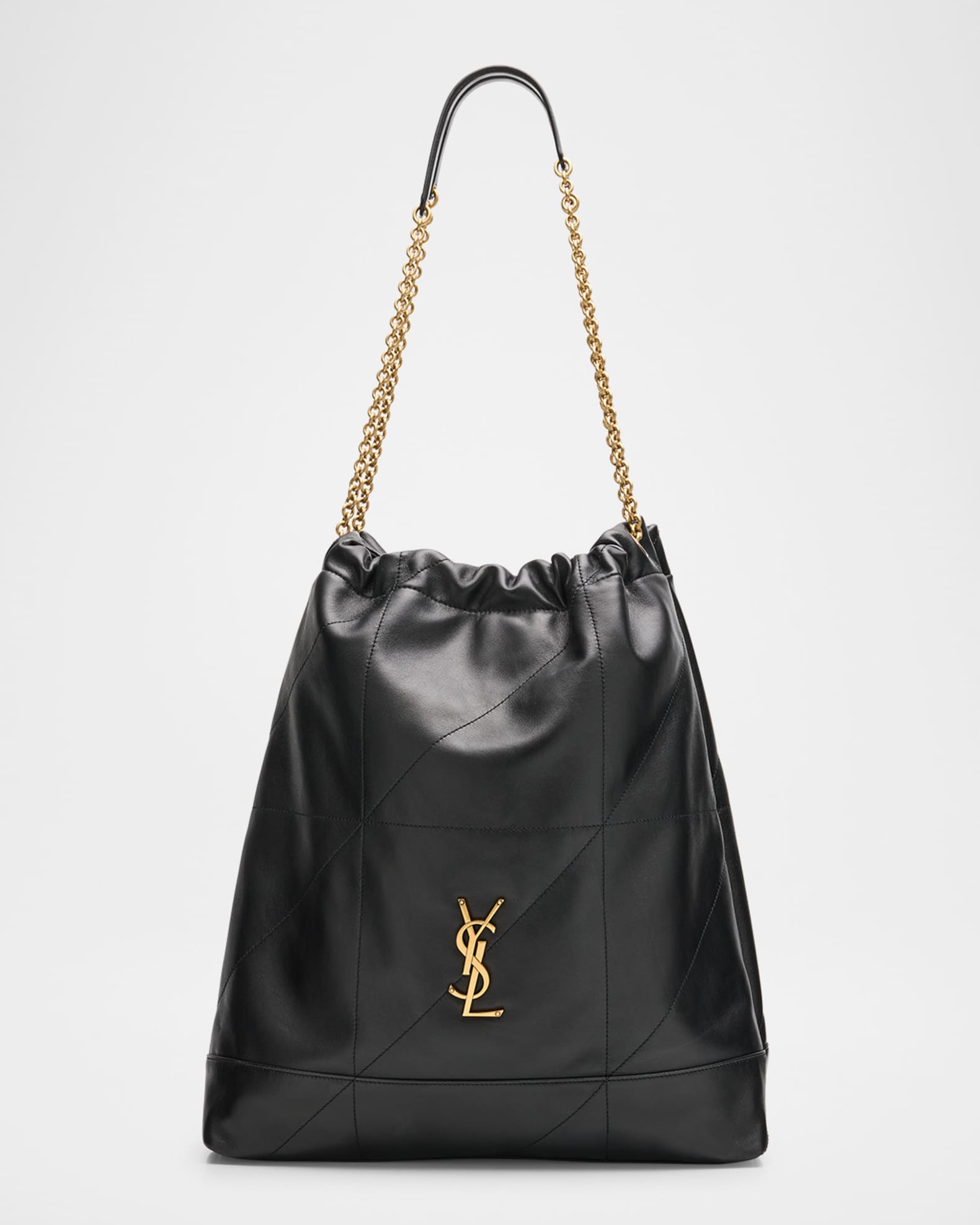 Jamie Large Pochon YSL Shoulder Bag in Quilted Lambskin Leather 0