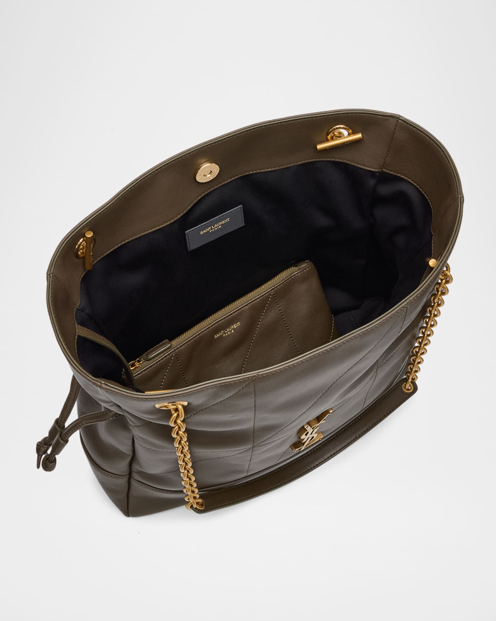 Saint Laurent Jamie 4.3 Small YSL Tote Bag in Quilted Leather