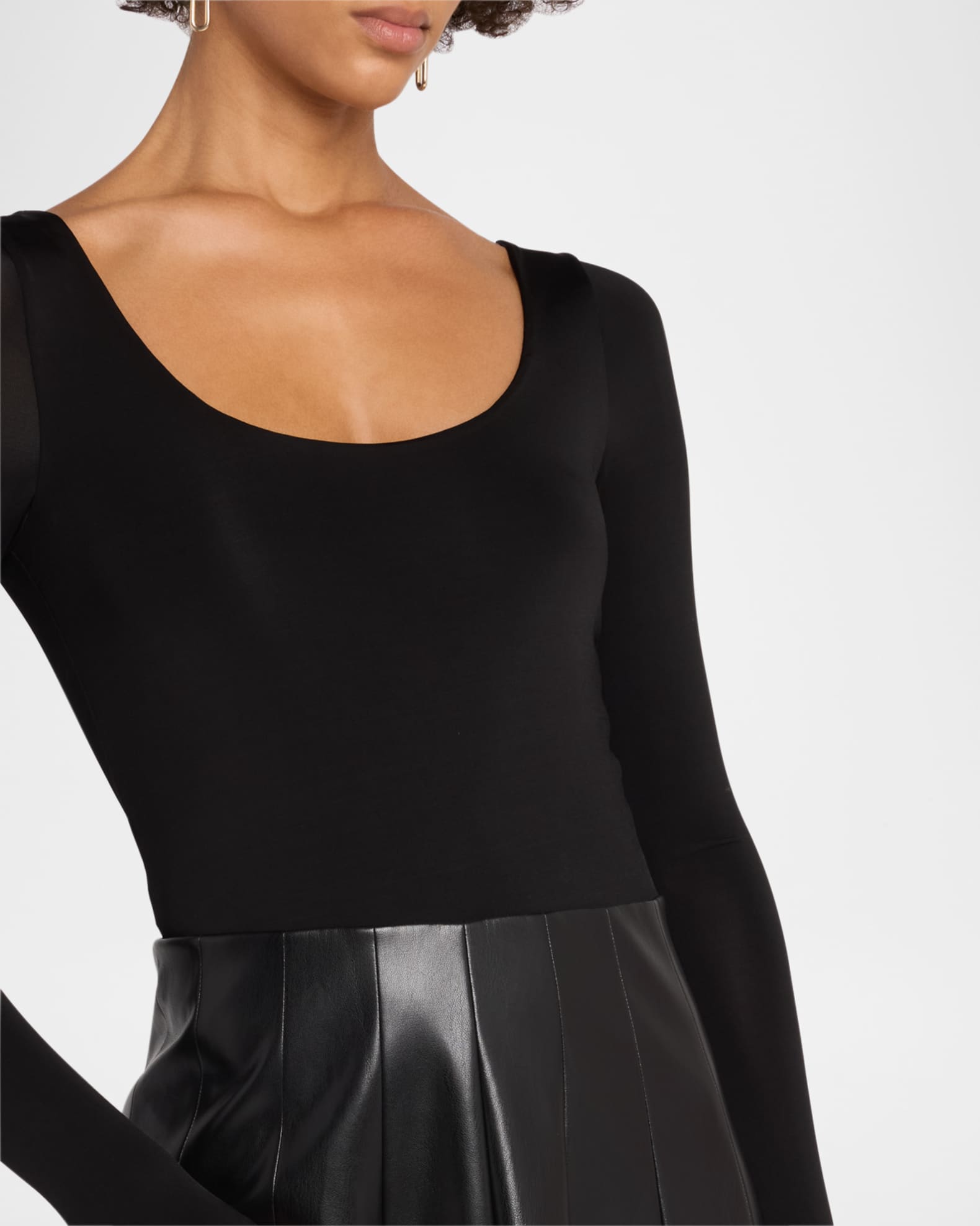 Elva Long Sleeve Pleated Mini Dress