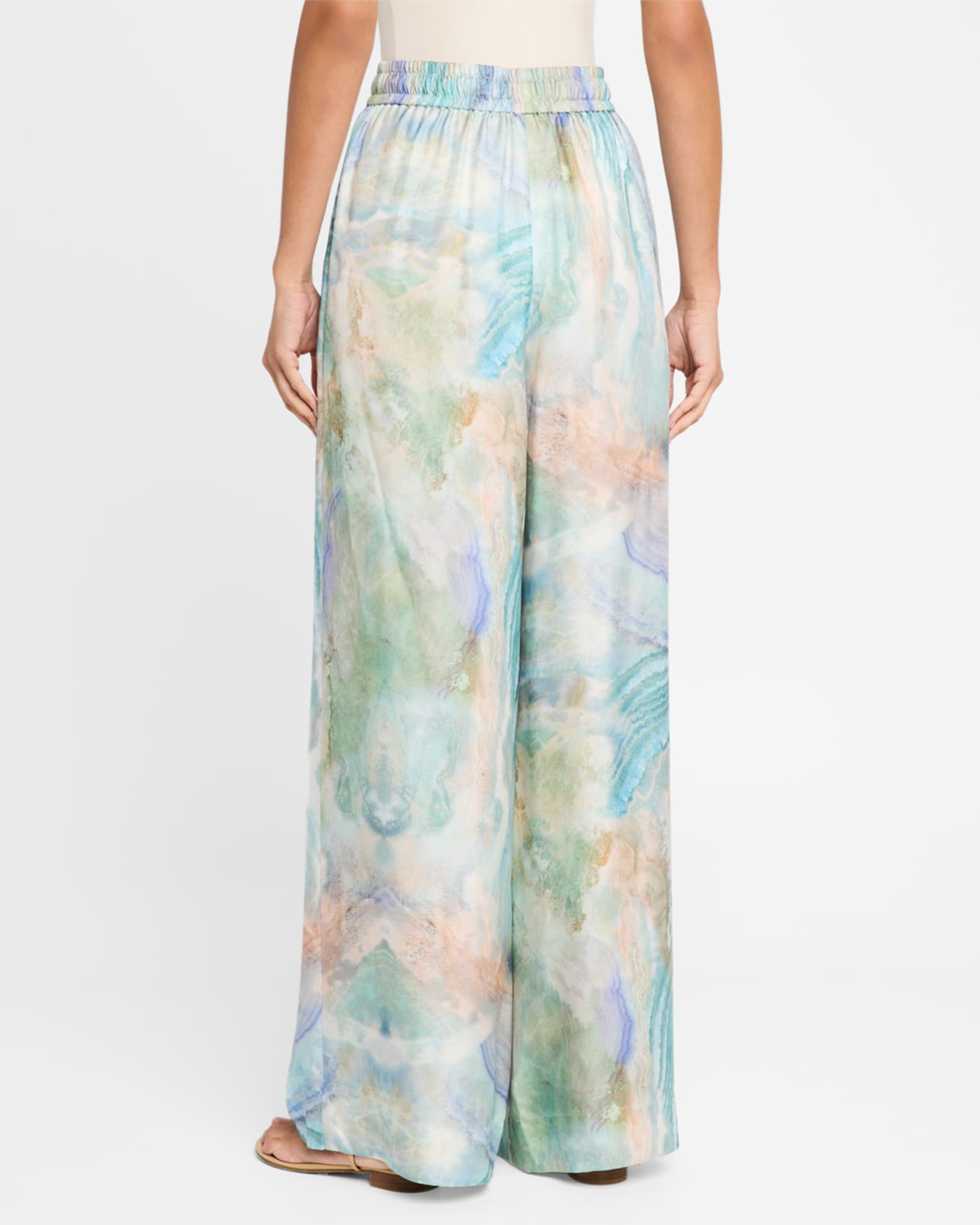 【送料&関税込】Zimmermann Illuminate Pants Zimmermann Illuminate Trimmed Flare Pants - Bergdorf Goodman