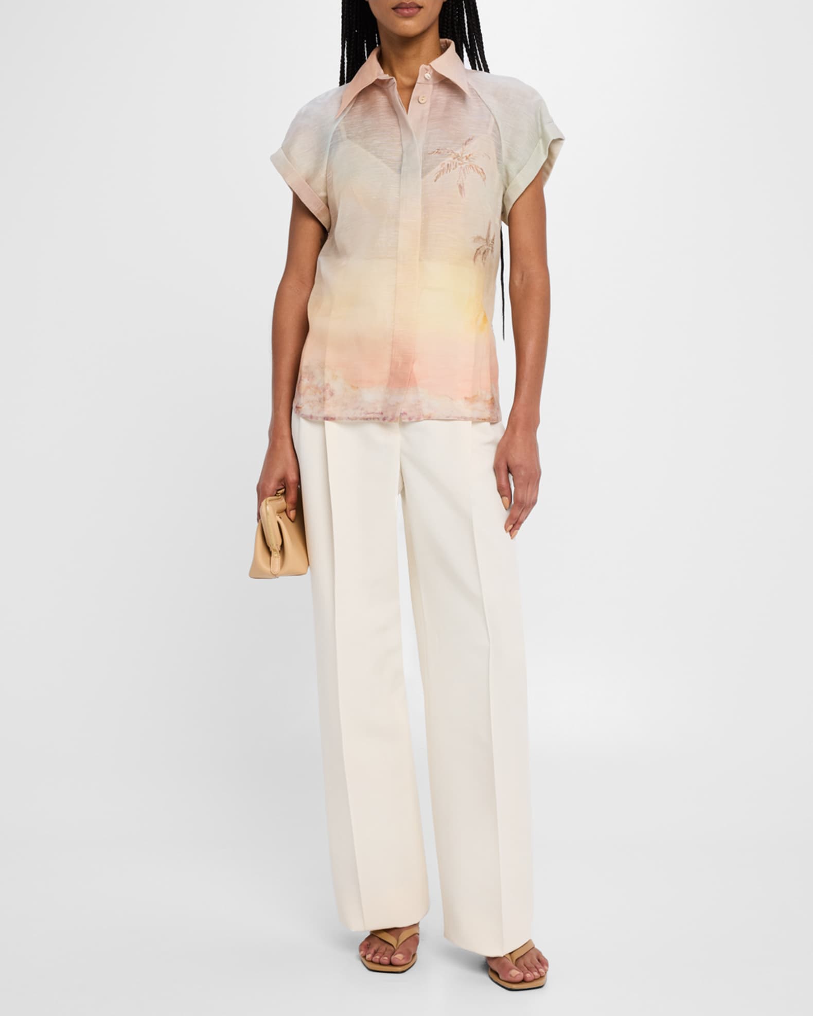 Zimmermann Illuminate Fitted Blouse | Neiman Marcus