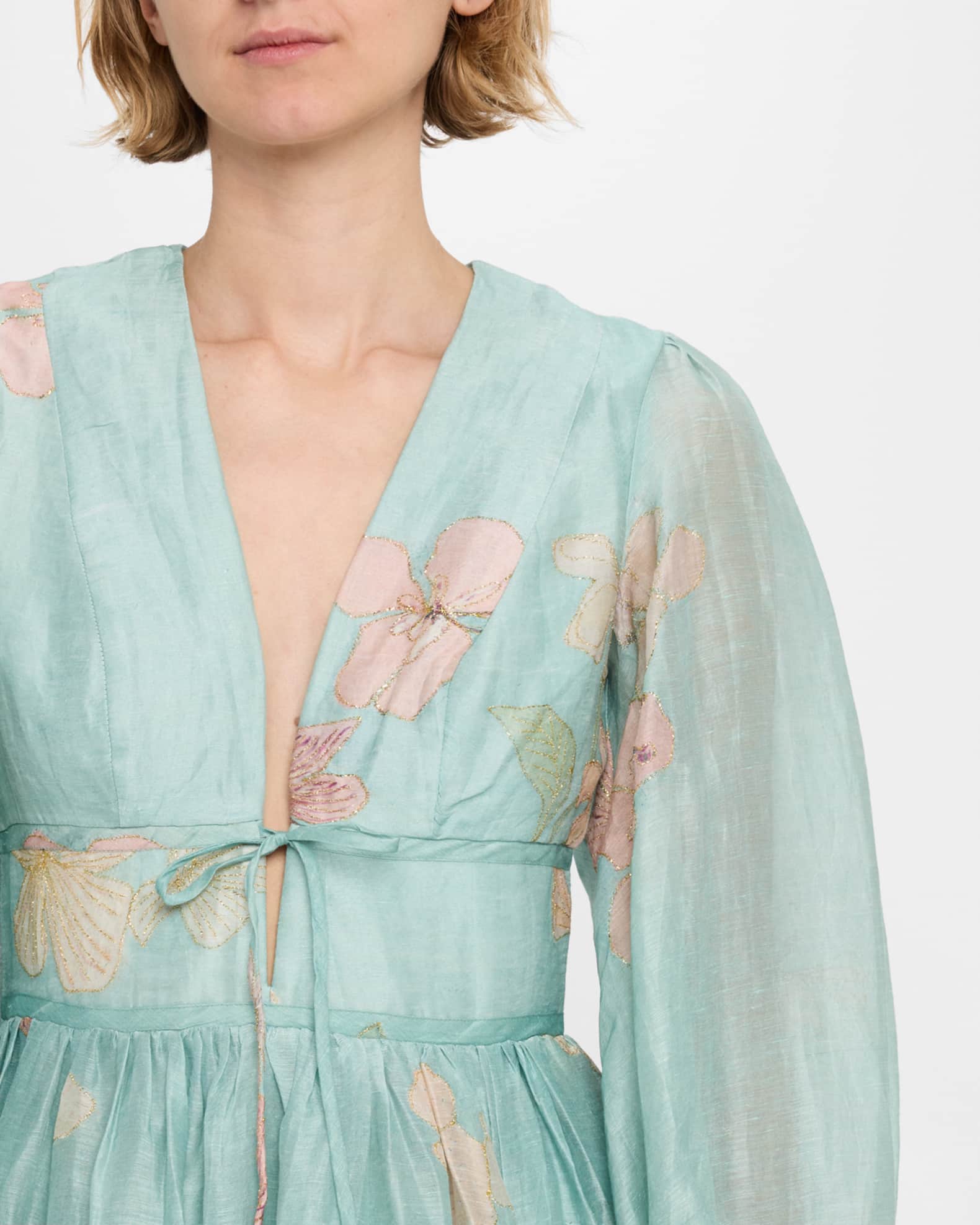 Zimmermann Illuminate Drawn Billow Dress | Neiman Marcus