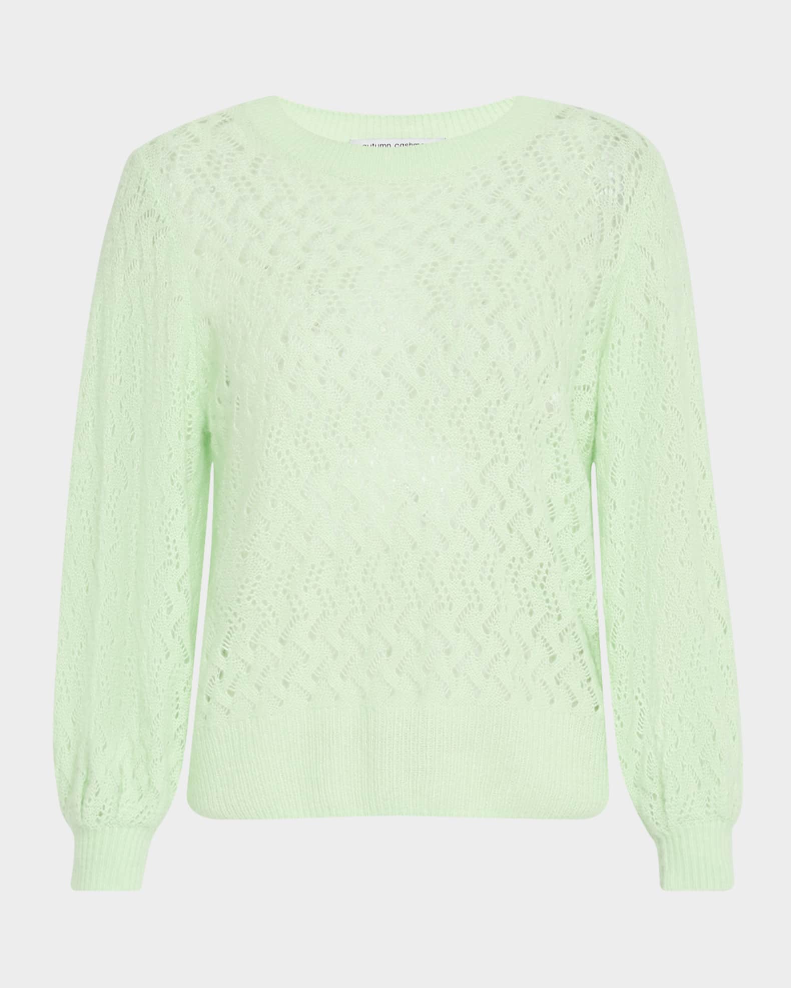 Open Basketweave-Stitch Sweater 0