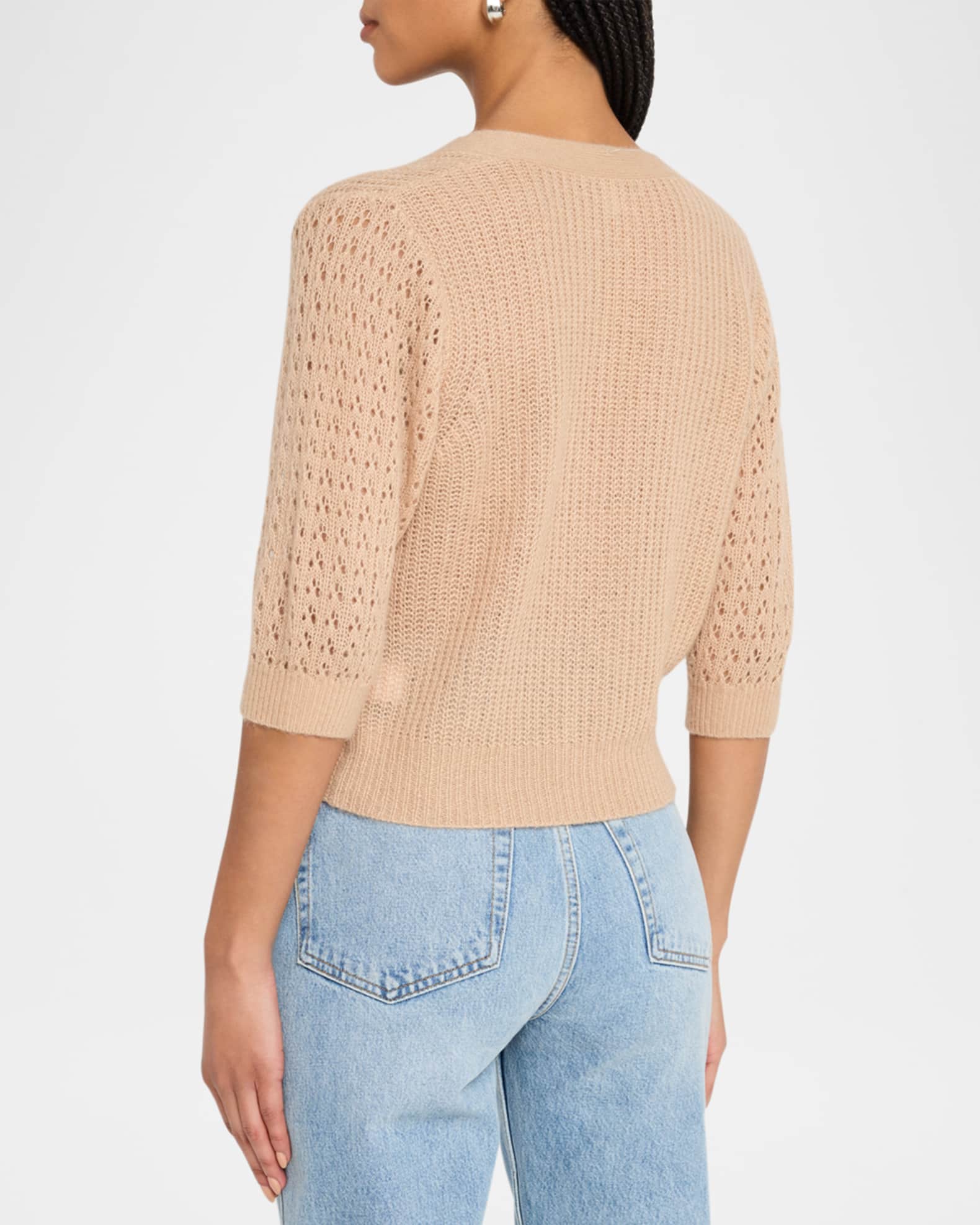 Autumn Cashmere Cashmere-Silk Mixed Stitch Cardigan | Neiman