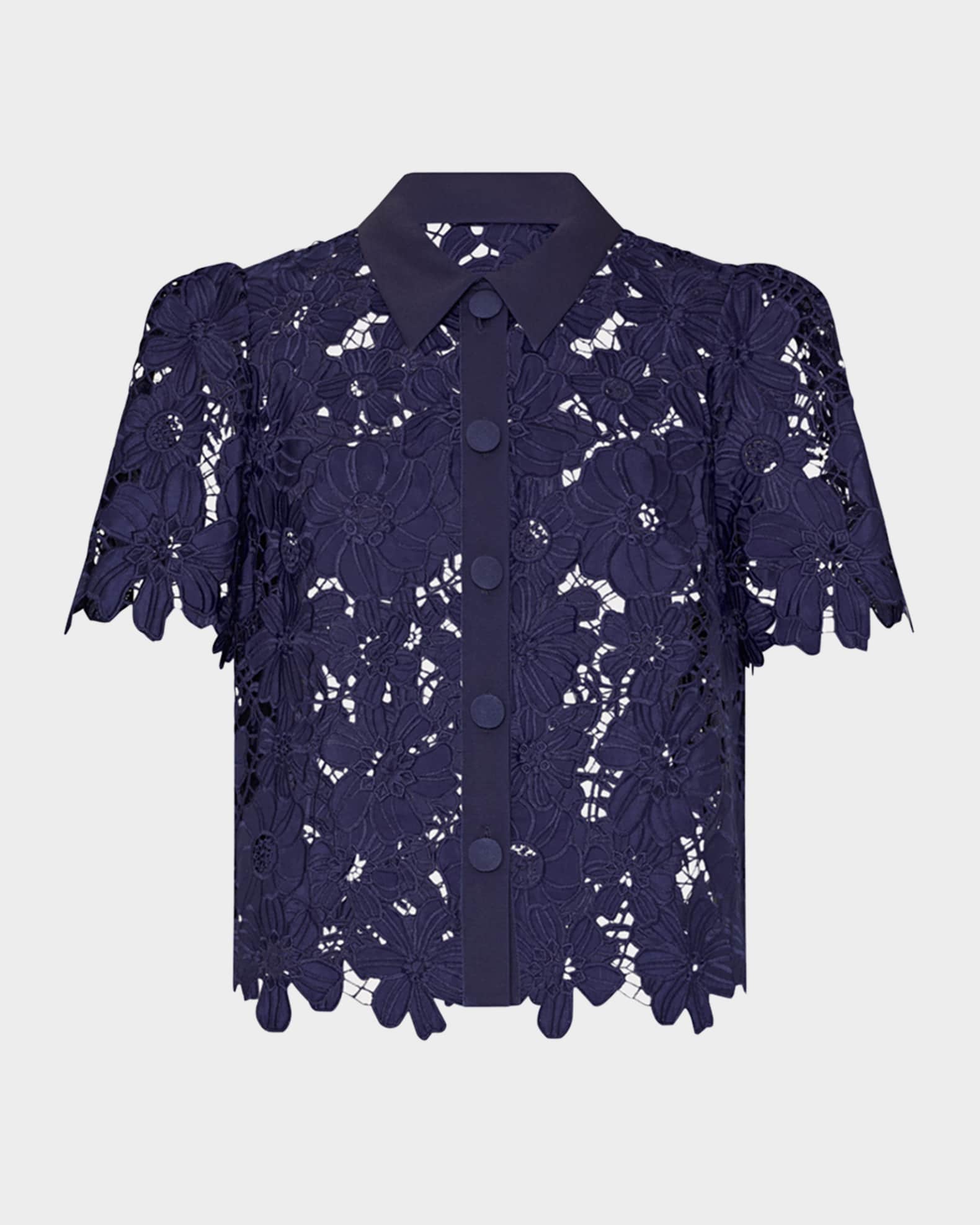 Addison Roja Boxy Floral Lace Top 0