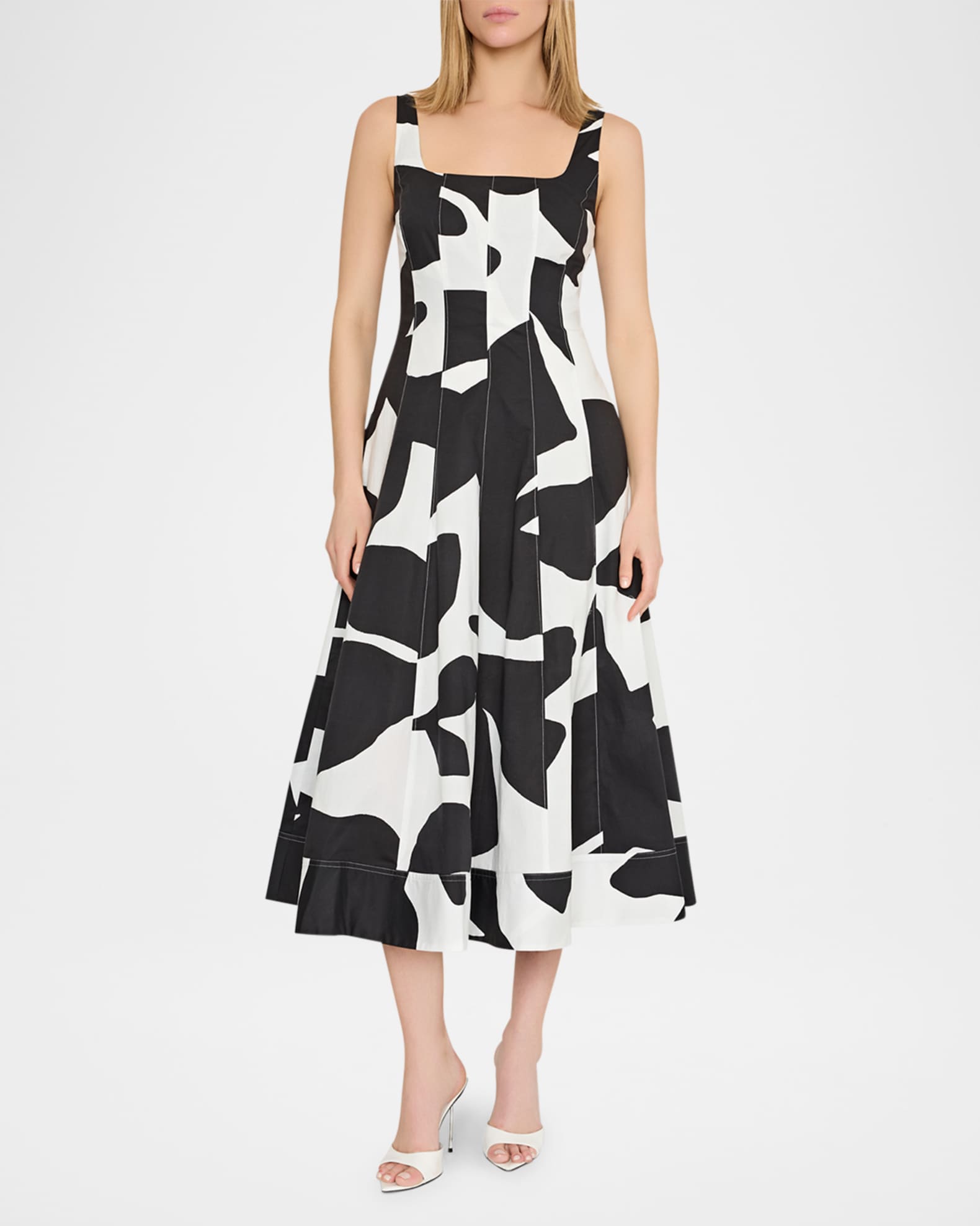 Grand Foliage Cotton Poplin Midi Dress 1
