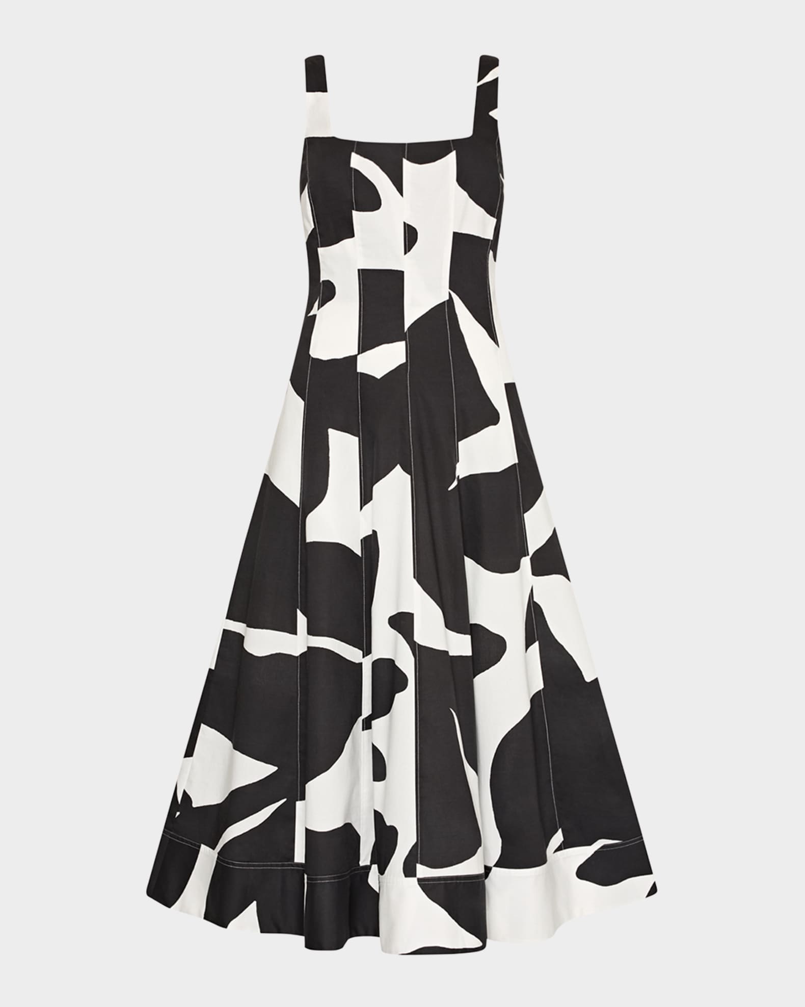 Grand Foliage Cotton Poplin Midi Dress 0