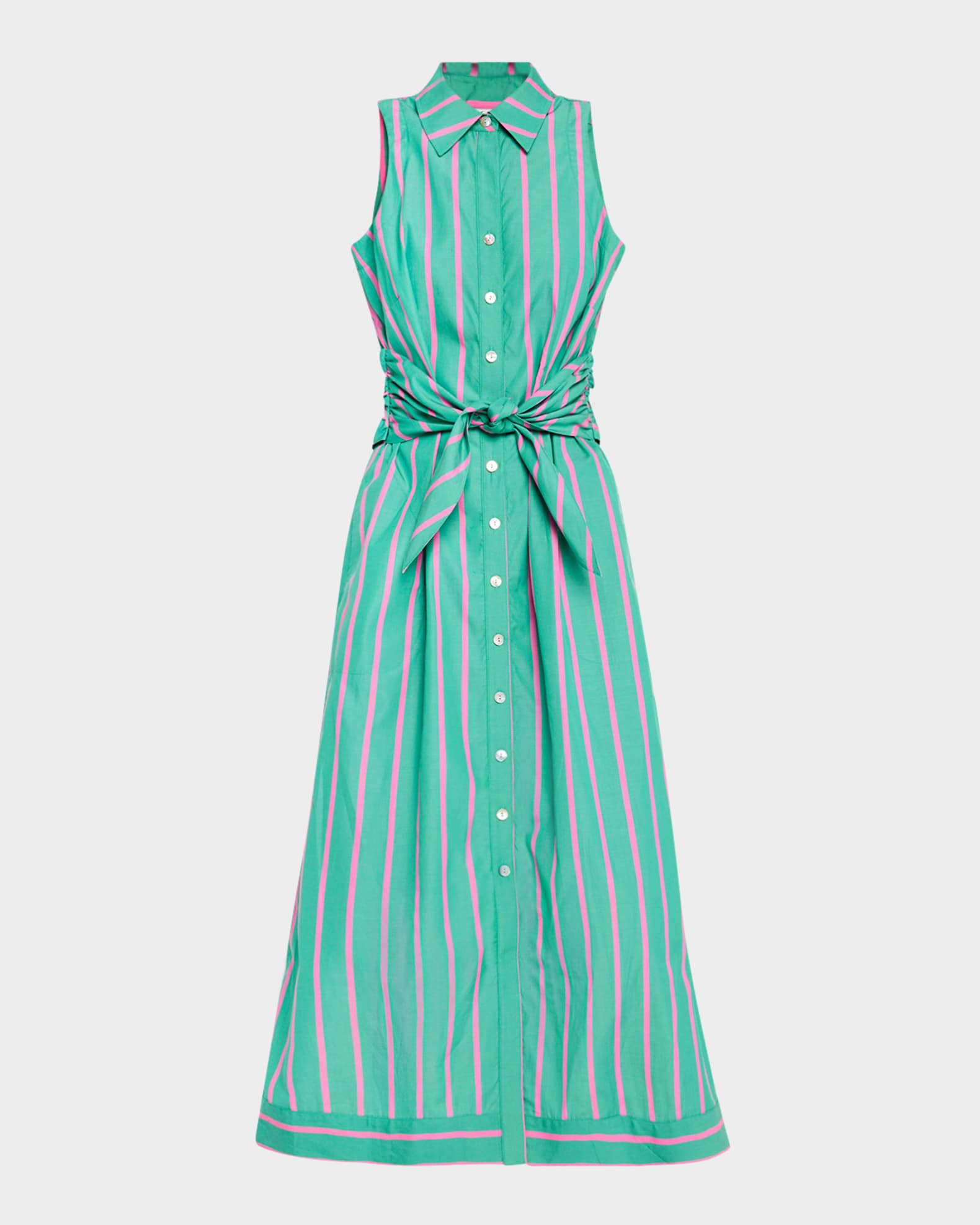 Ellis Sleeveless Striped Maxi Shirtdress 0