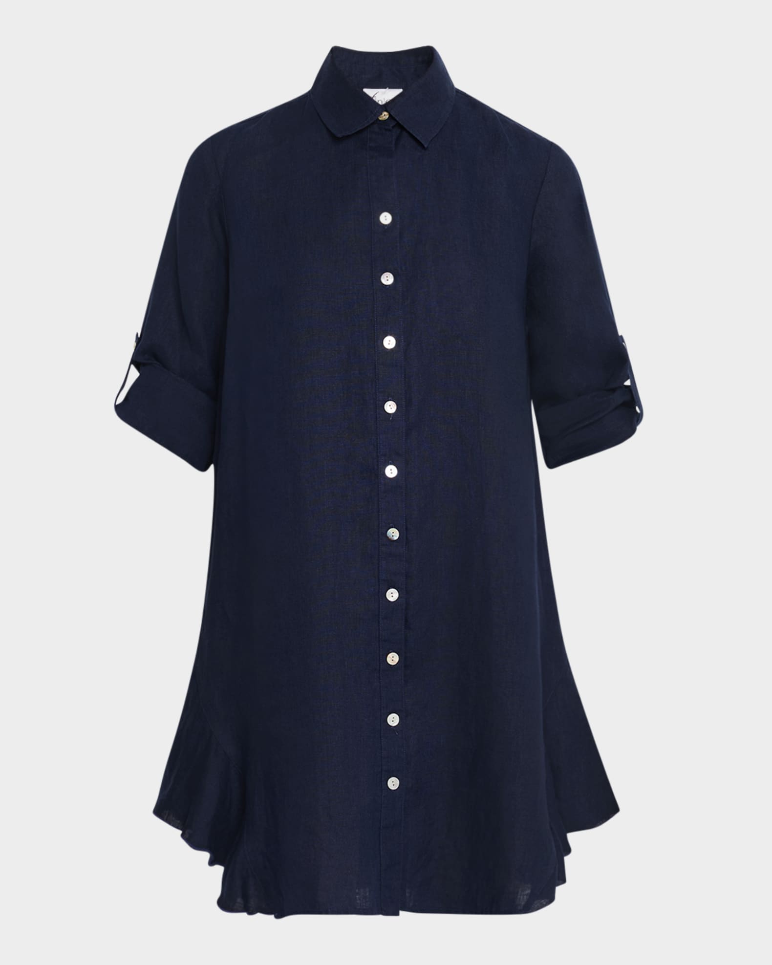 Agatha Washed Linen Shirtdress 0