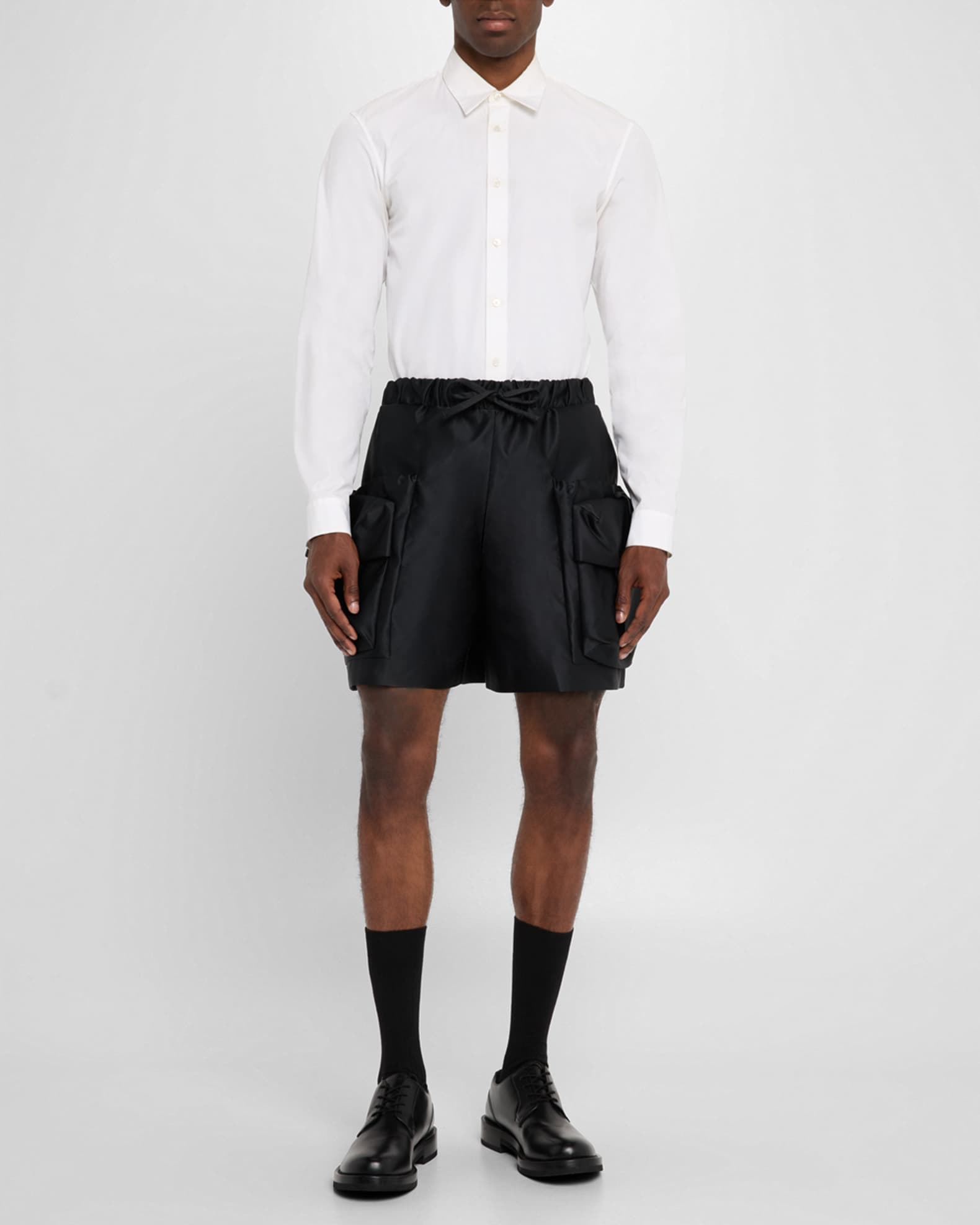 Men's Satin Cargo Shorts 1