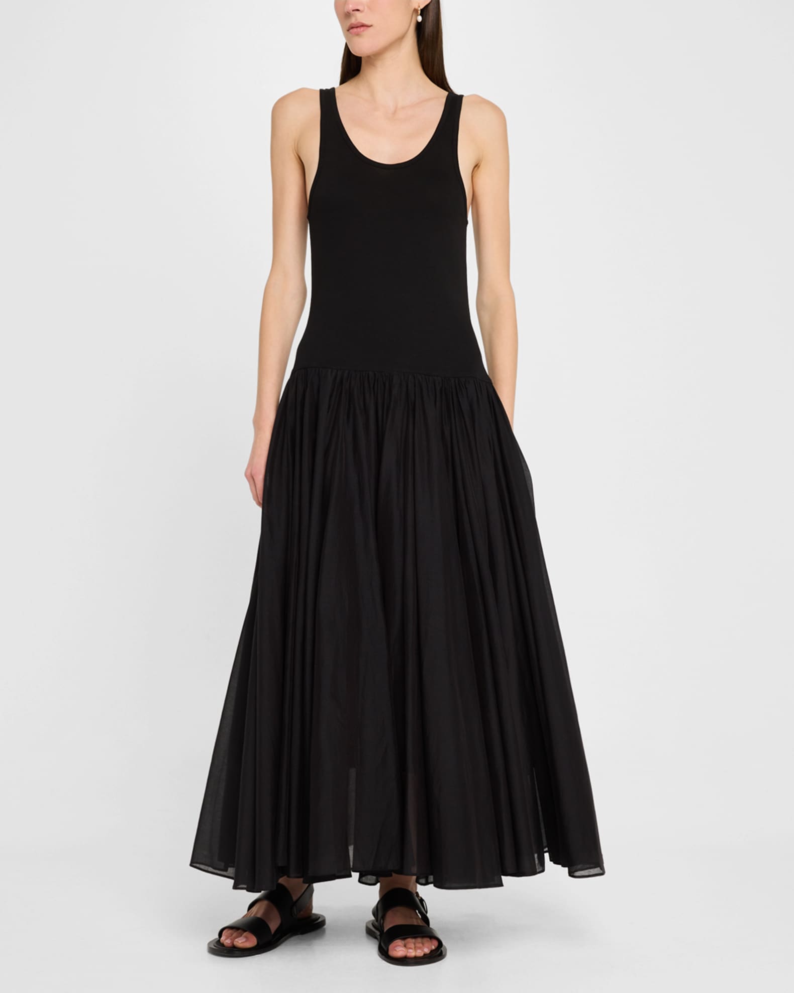 Double-Layered Crinoline Maxi Dress 1