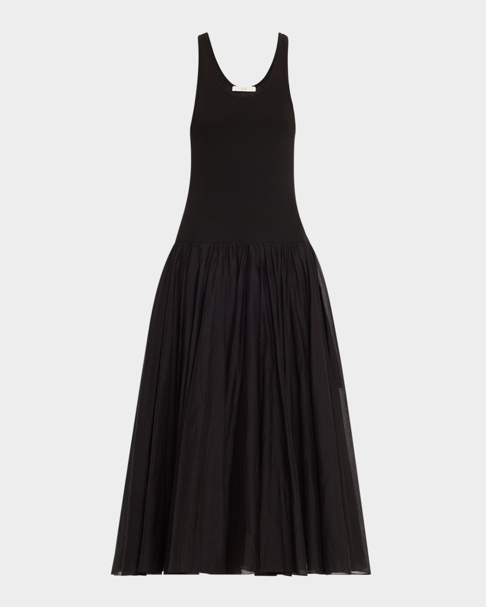 Double-Layered Crinoline Maxi Dress 0