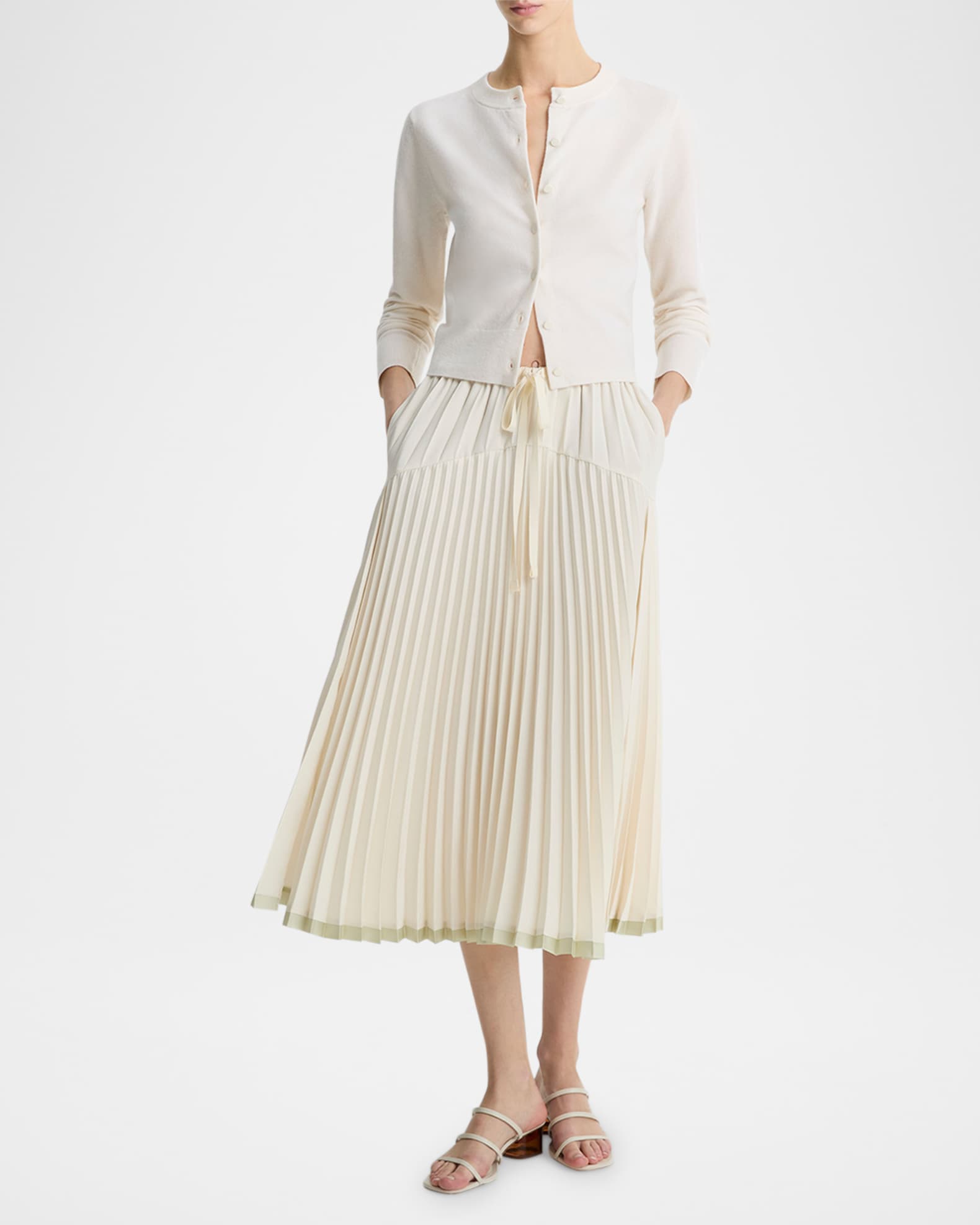 Tipped Half-Moon Cardigan 1