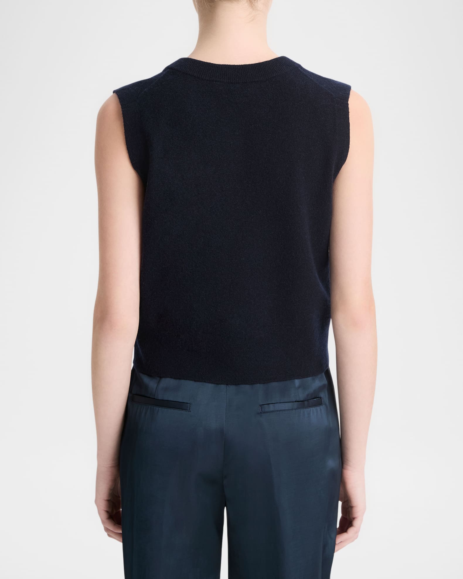 Sleeveless Henley Shell 